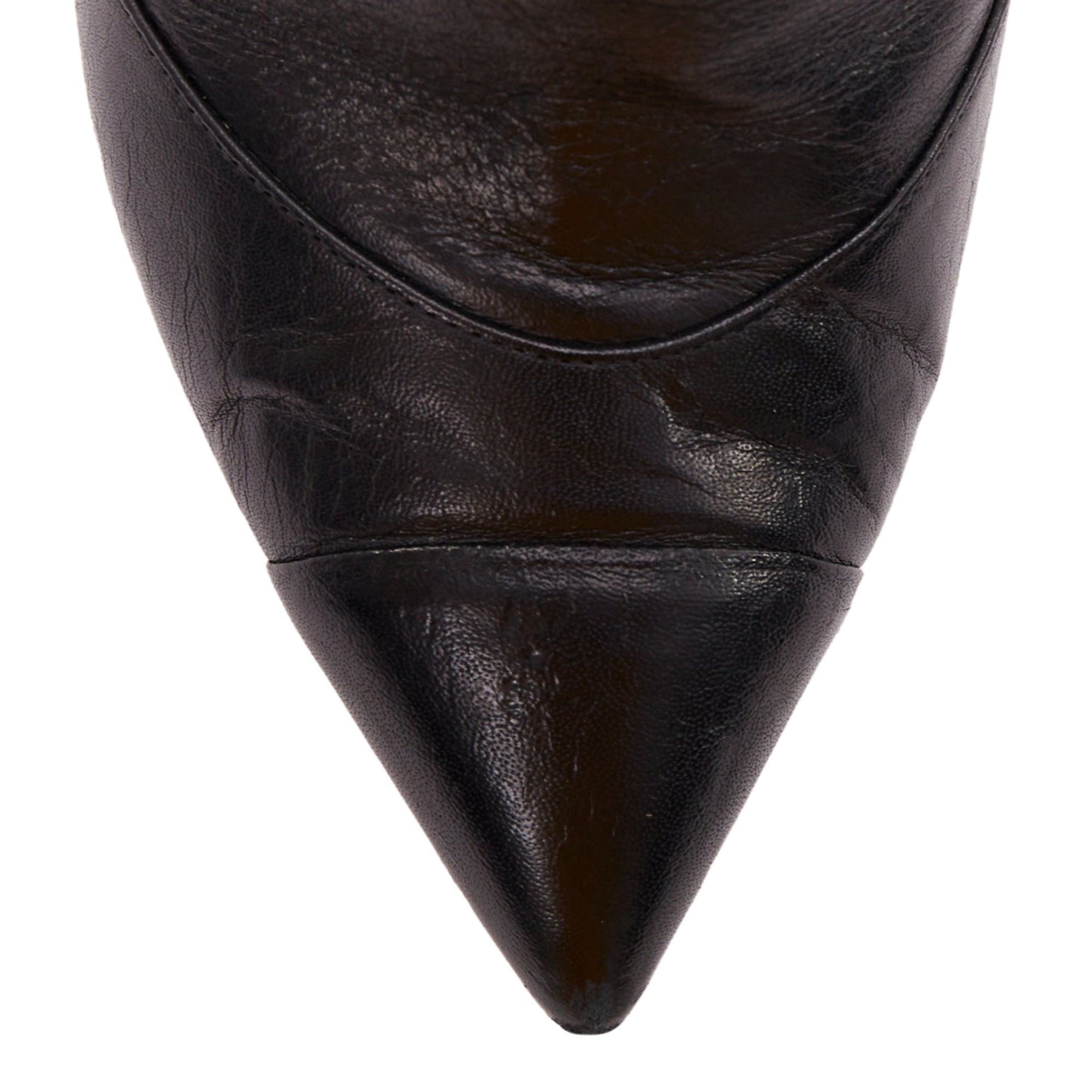 Women's Chanel black pearl ankle boots