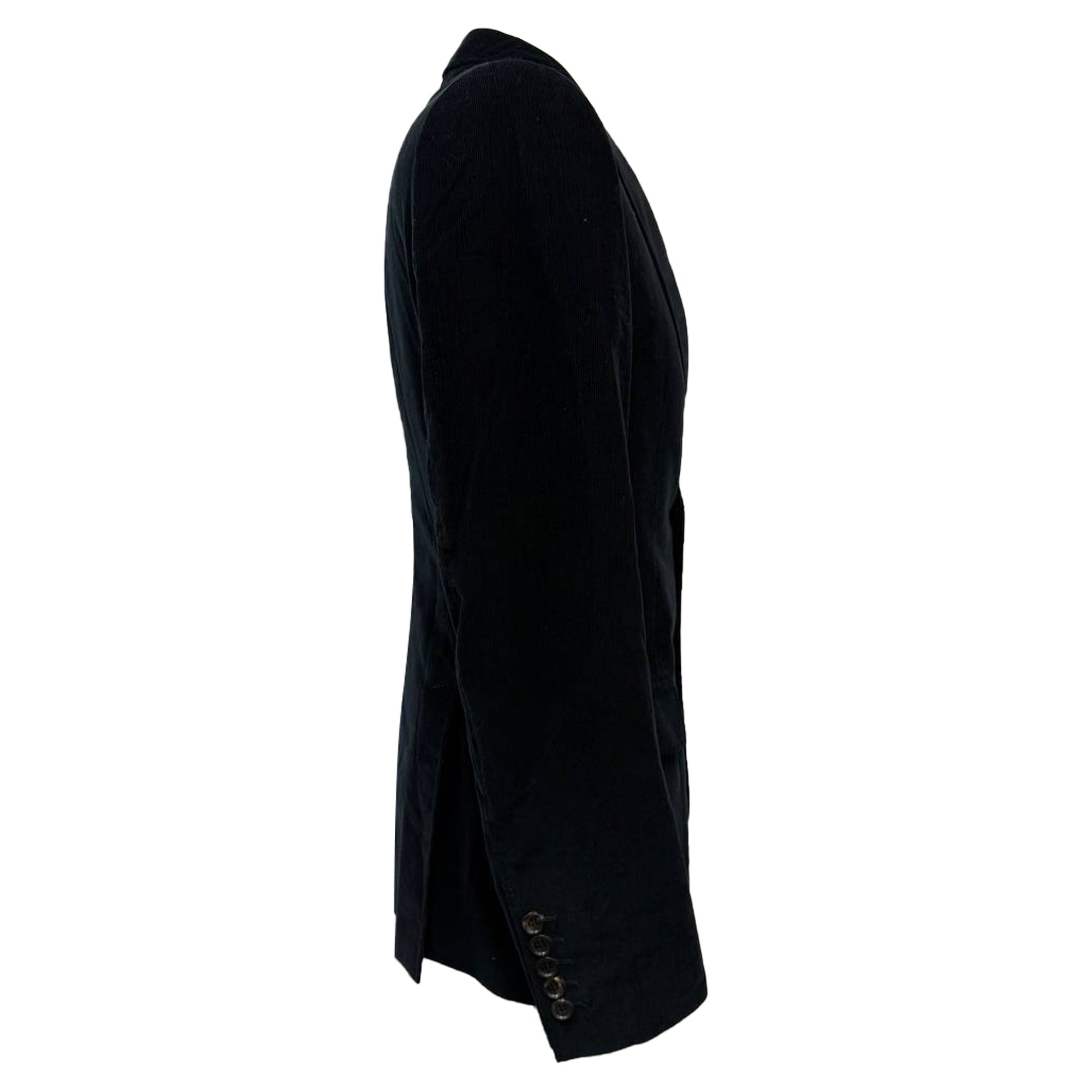 Men's Gucci Single-Breasted Blazer with Pockets in Black Corduroy