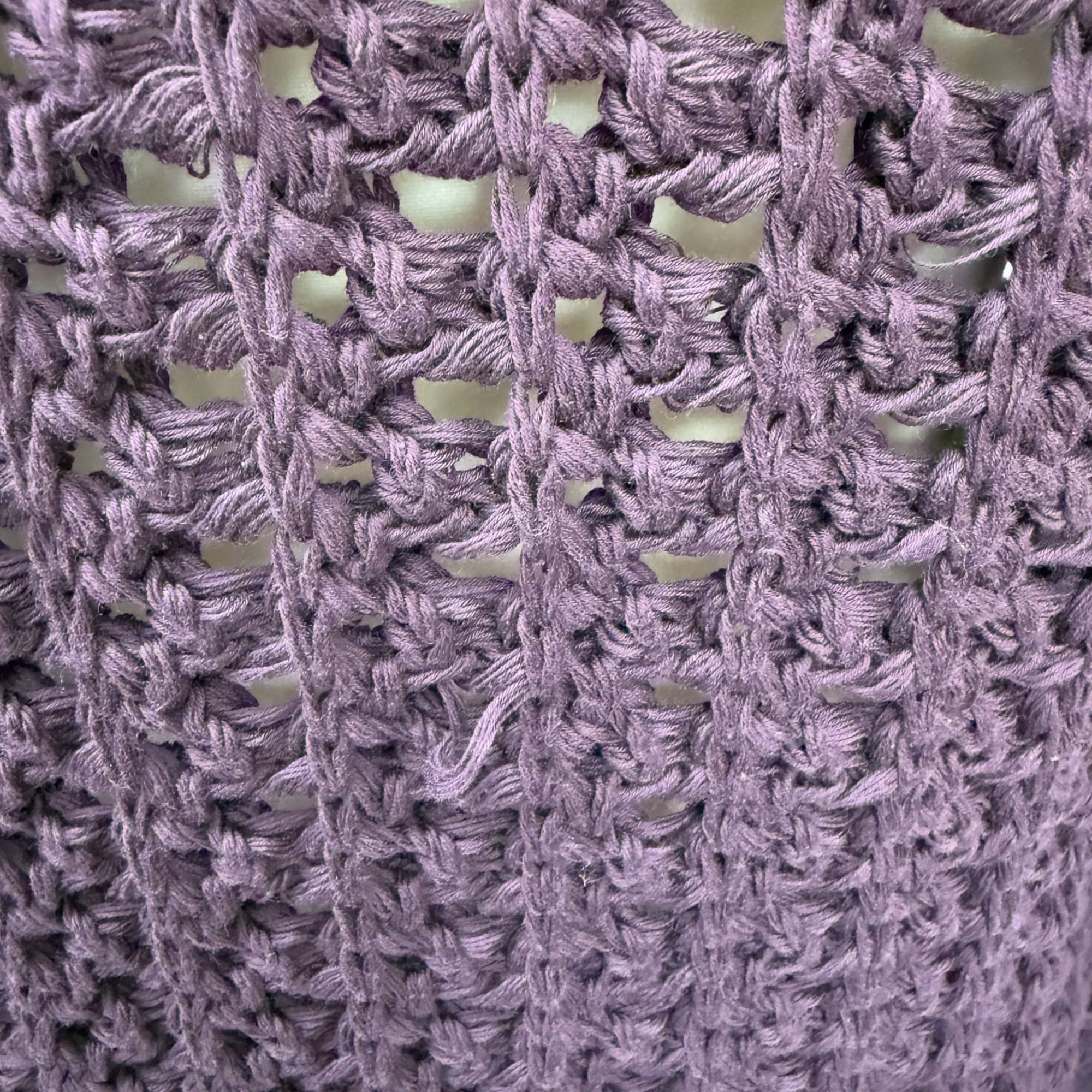Women's Gucci Crochet Knitted Sweater in Purple Cotton