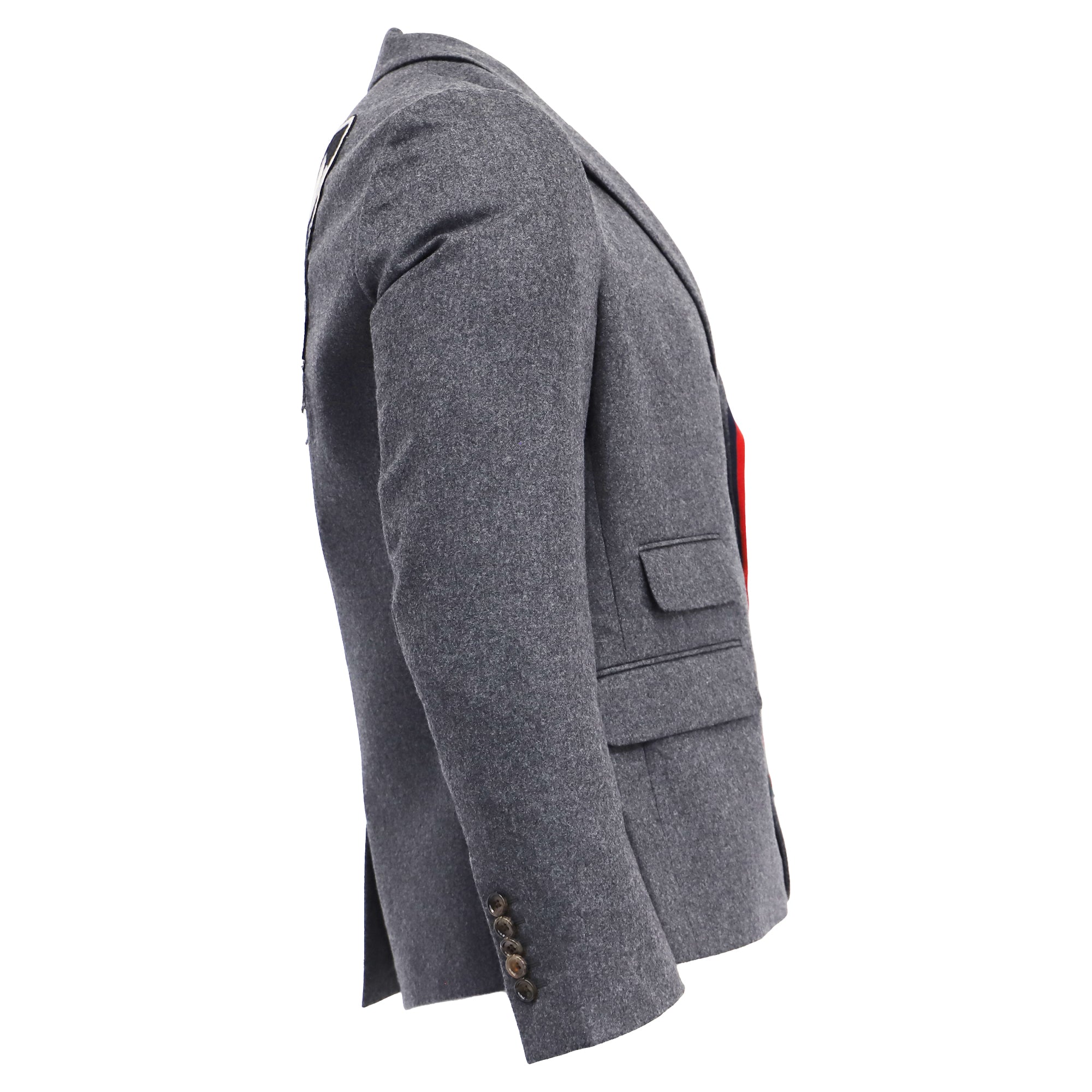 Men's Gucci Cambridge Flannel Jacket In Grey Wool