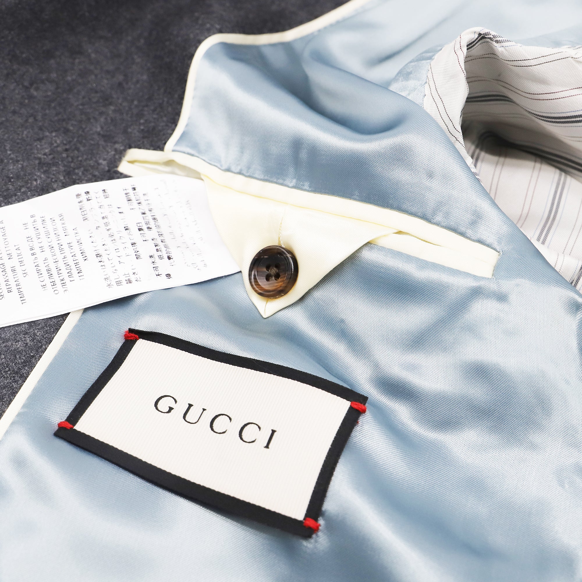 Men's Gucci Cambridge Flannel Jacket In Grey Wool