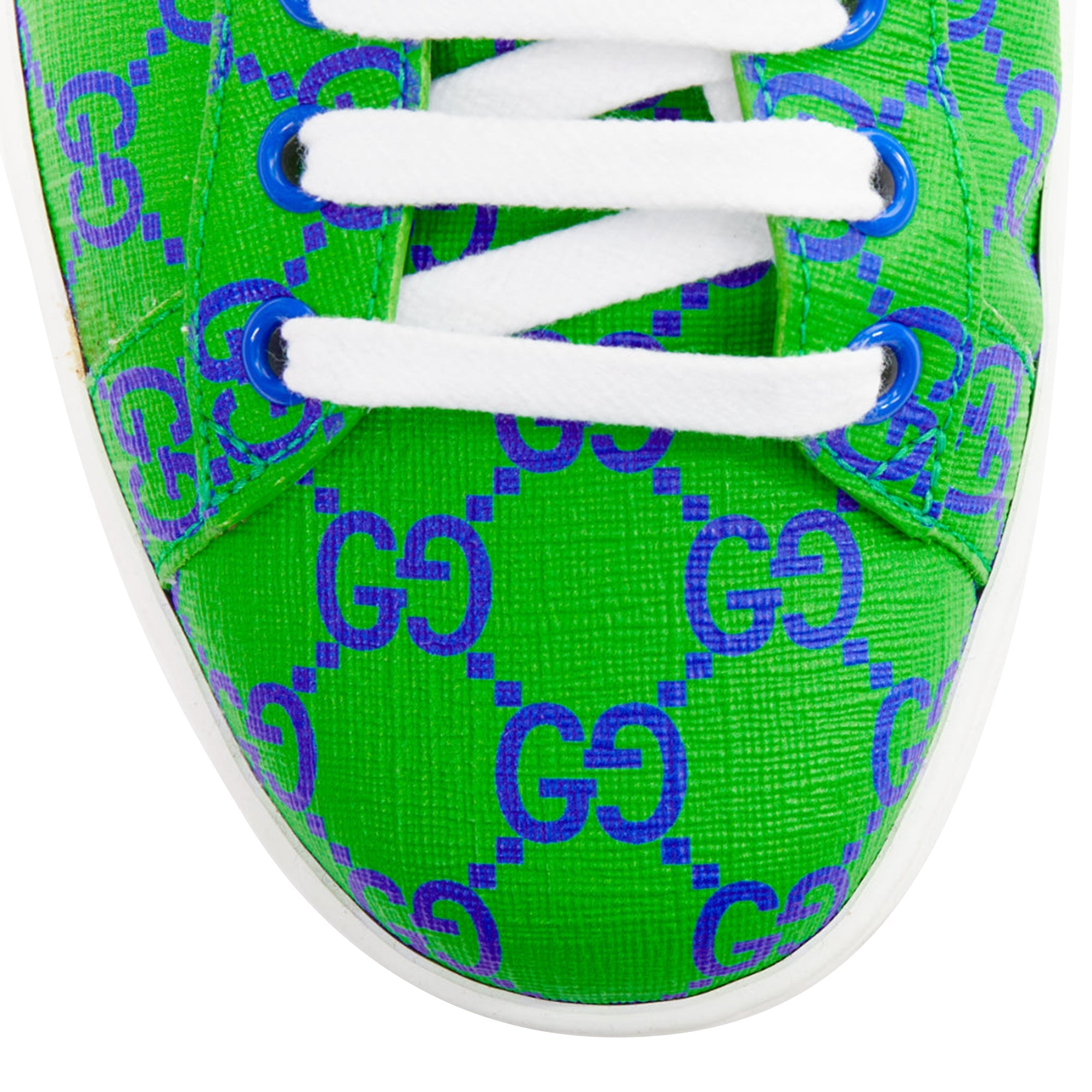 Men's Gucci Ace Supreme Joy Monogram green blue low top sneakers