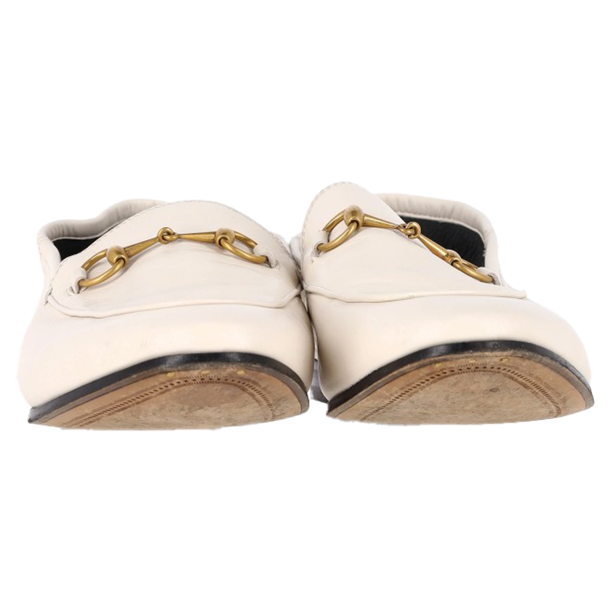 Women's Gucci Brixton Horsebit Loafers in White Lambskin Leather