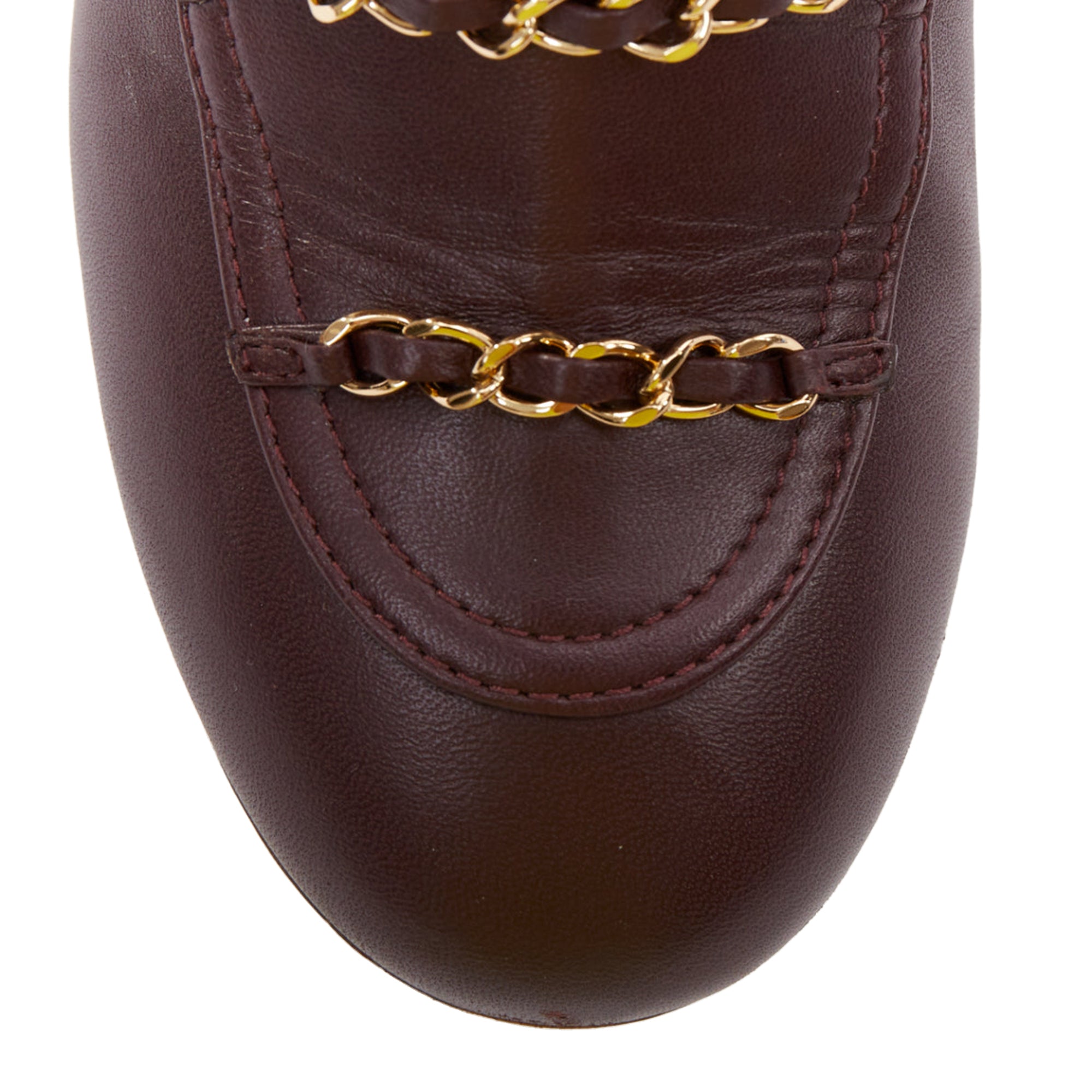 Women's Chanel Karl Lagerfeld lambskin gold chain quilted boots