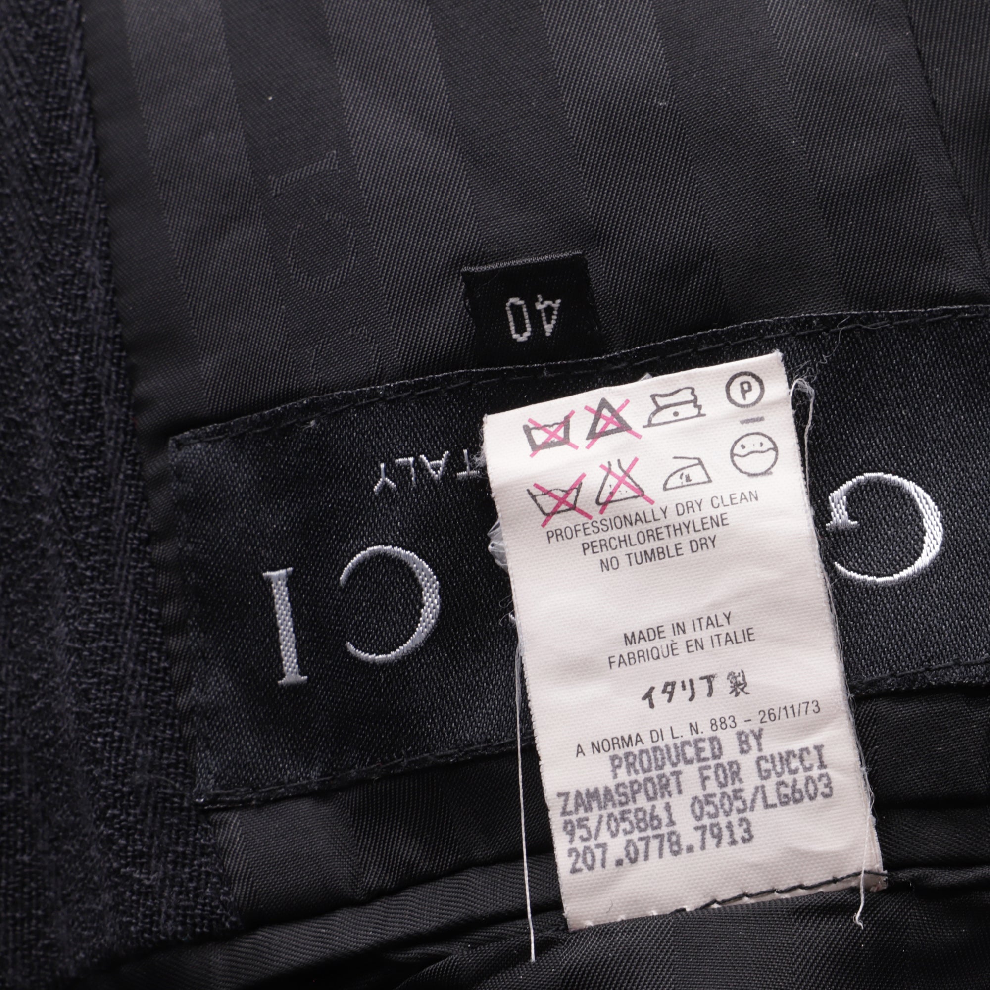 Women's  Gucci Single-Breasted Striped Blazer with Pockets in Black Viscose