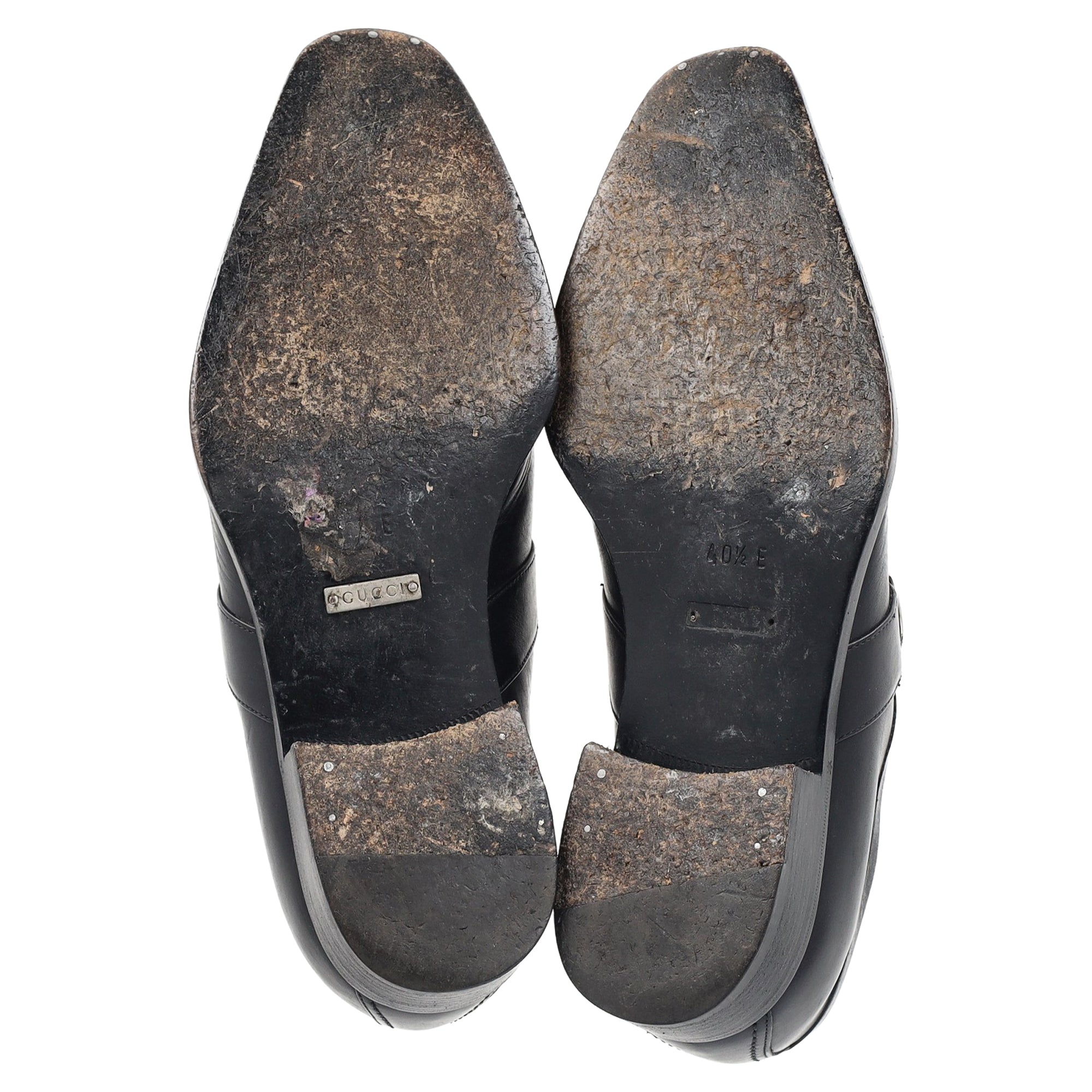 Men's Gucci Interlocking G Slip-On Loafers in Black Leather