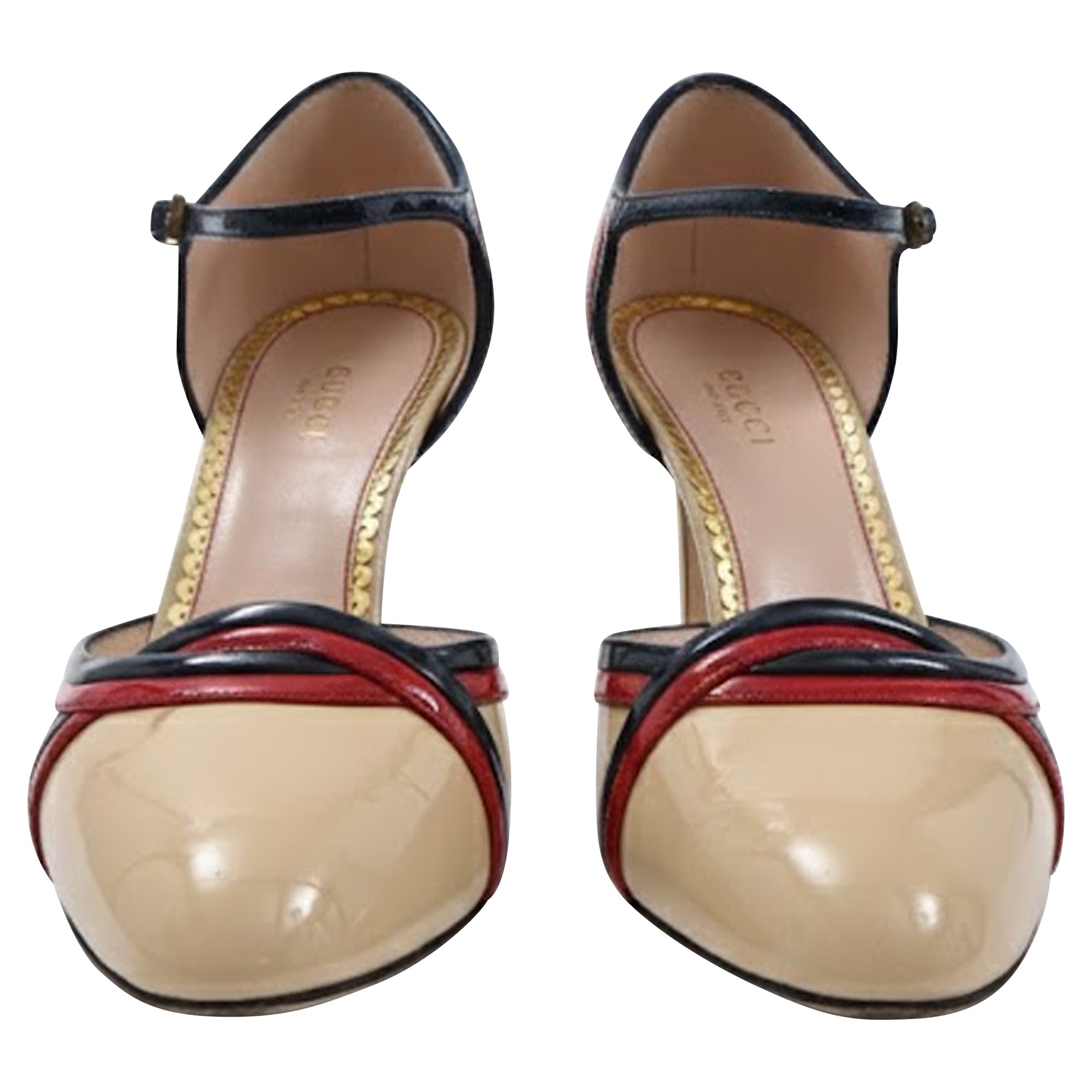 Women's Gucci Pumps in Beige Patent Leather