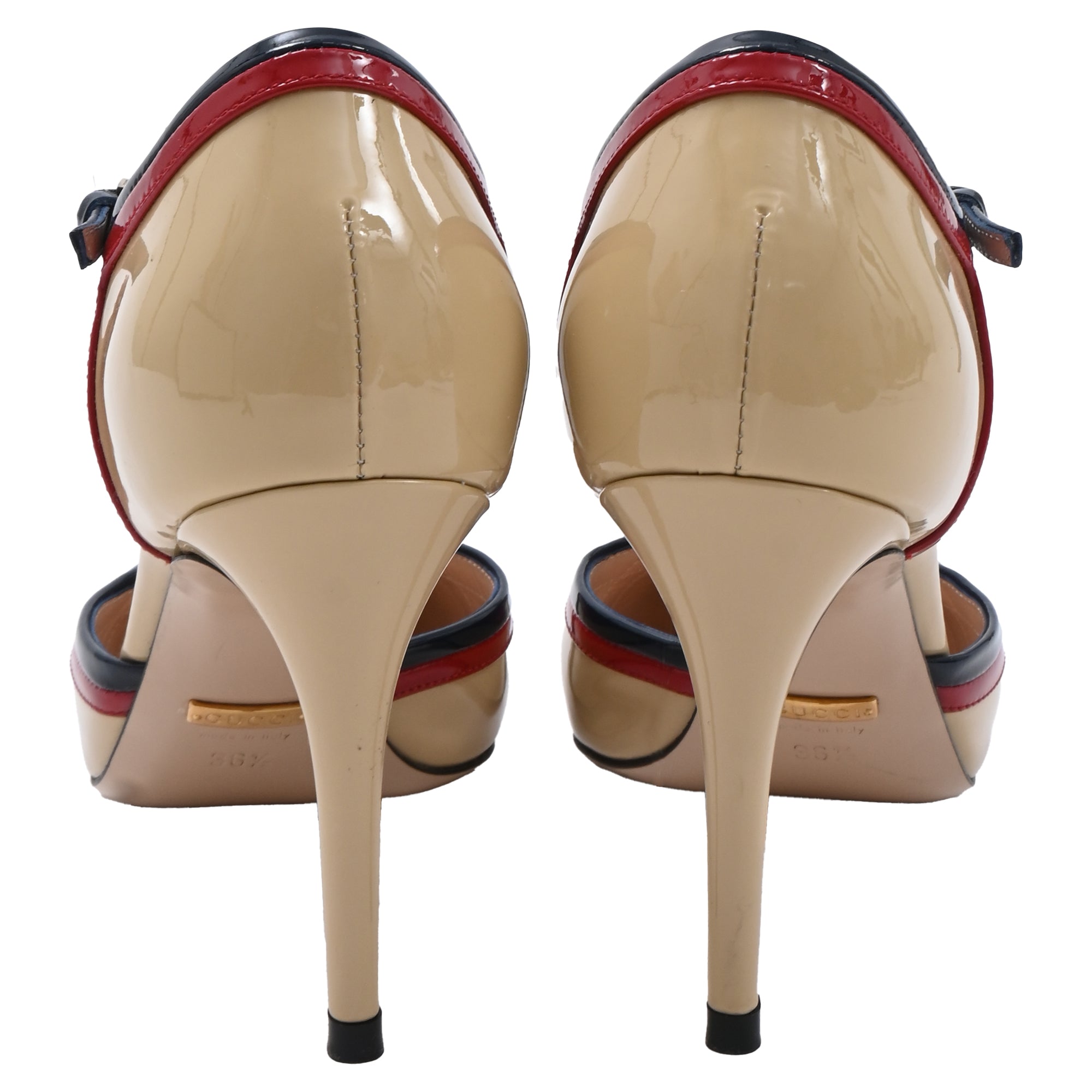 Women's Gucci Pumps in Beige Patent Leather