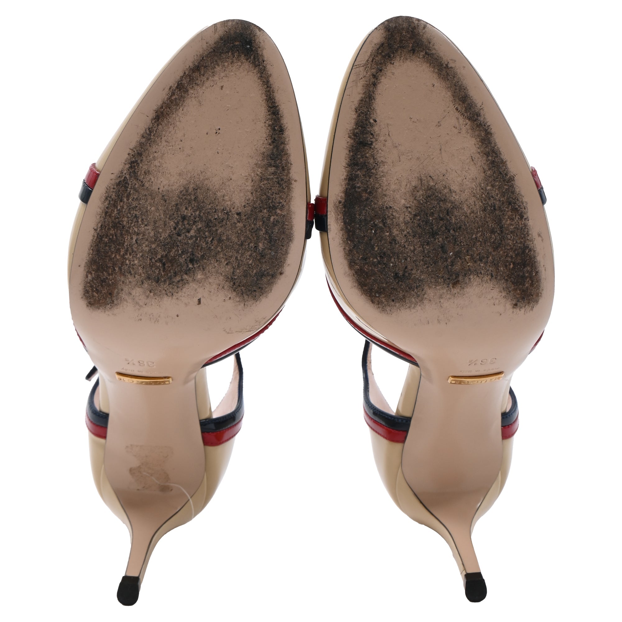 Women's Gucci Pumps in Beige Patent Leather
