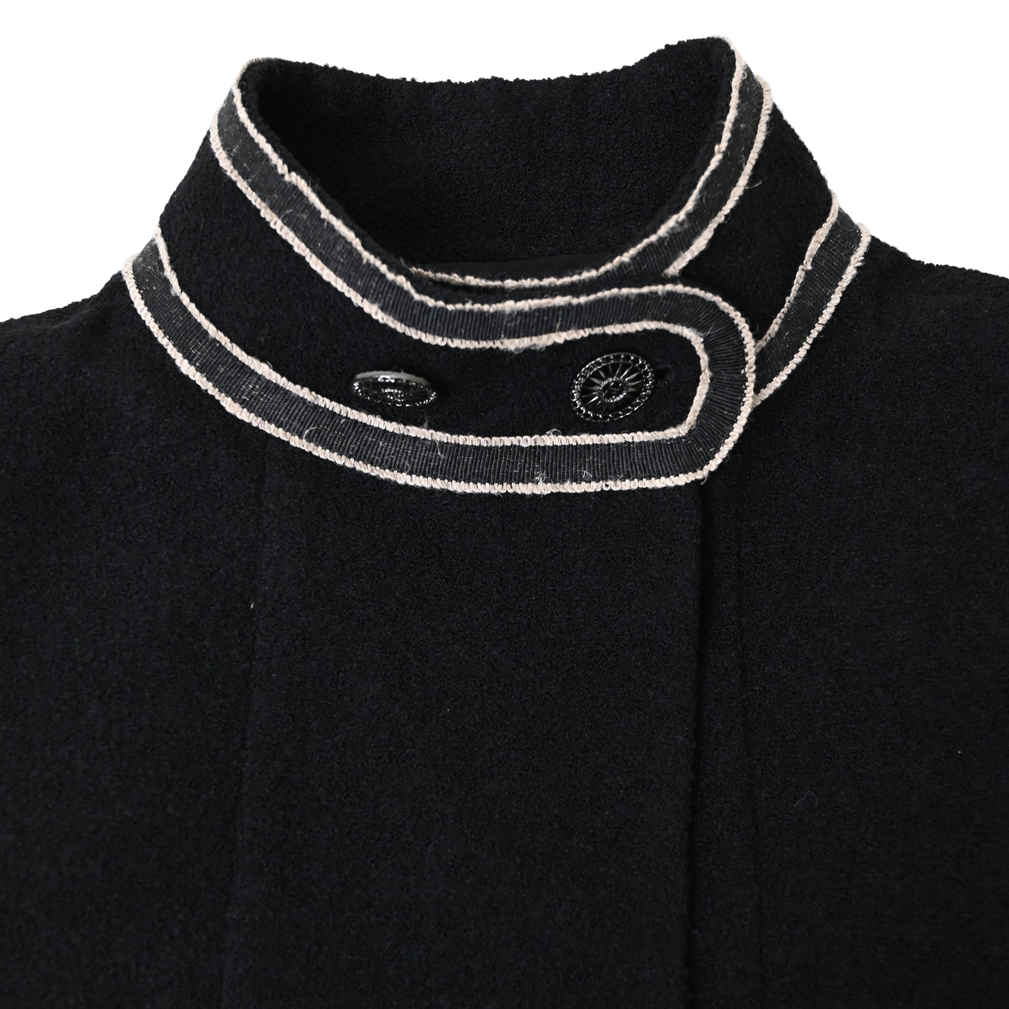 Women's Chanel 14C Tweed Blazer with Pockets in Black Wool