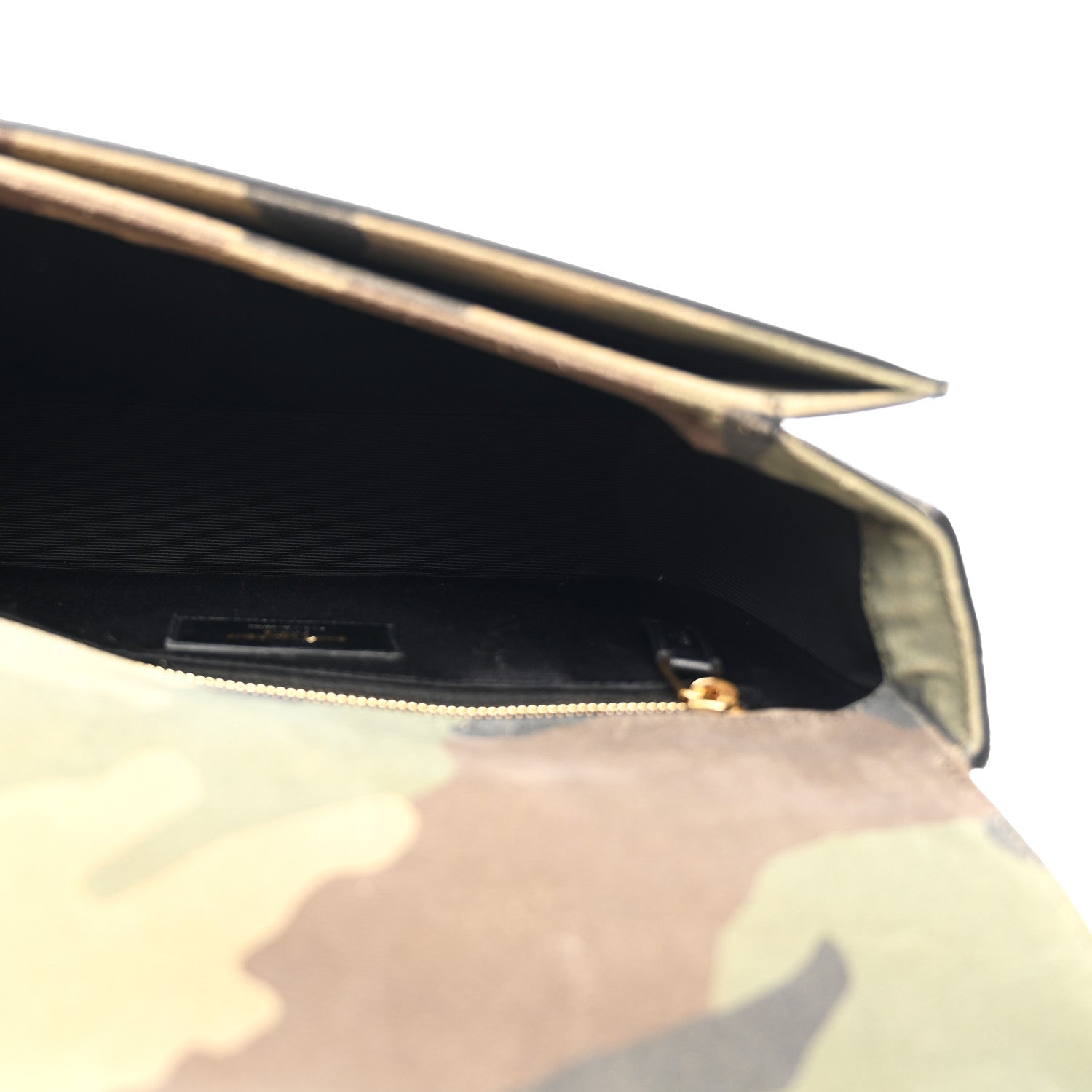 Suede Monogram University Camouflage Shoulder Bag Green