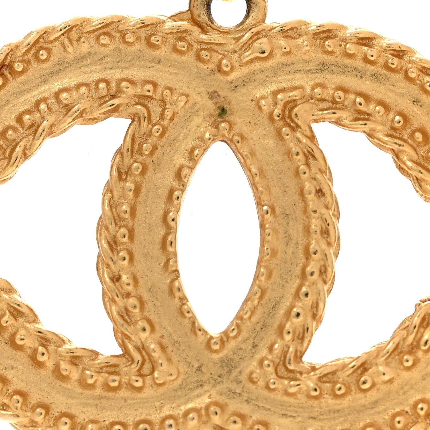 CC Drop Earrings Matte Gold