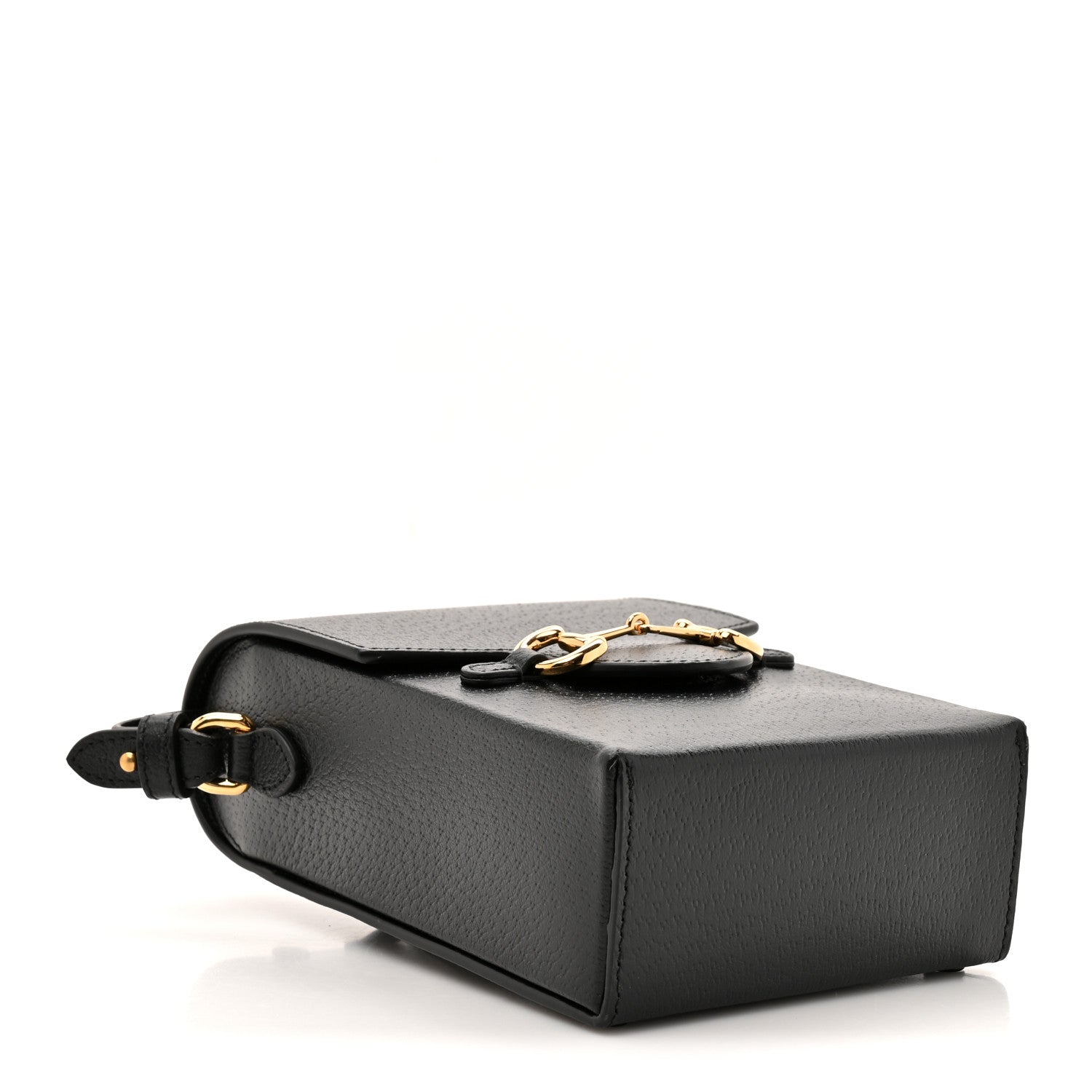 Dollar Calfskin Vertical Horsebit 1955 Crossbody Bag Black