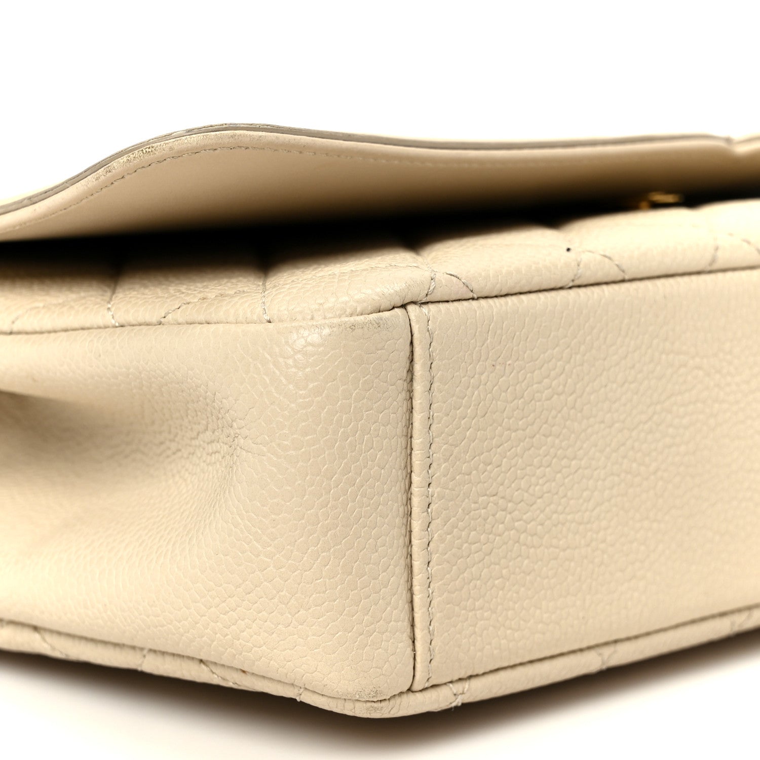 Caviar Quilted Medium CC Filigree Flap Beige