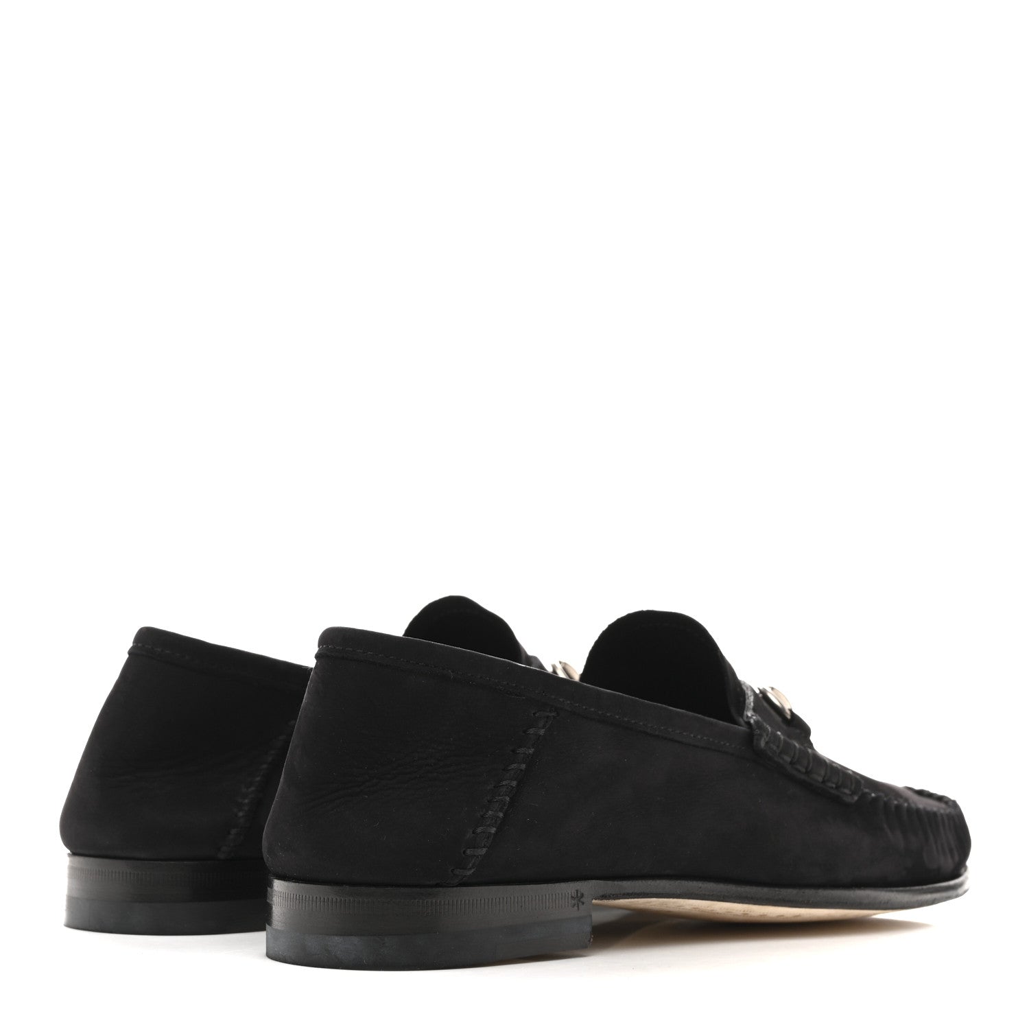 Suede Calfskin Womens 1953 Horsebit Loafers 37 Black
