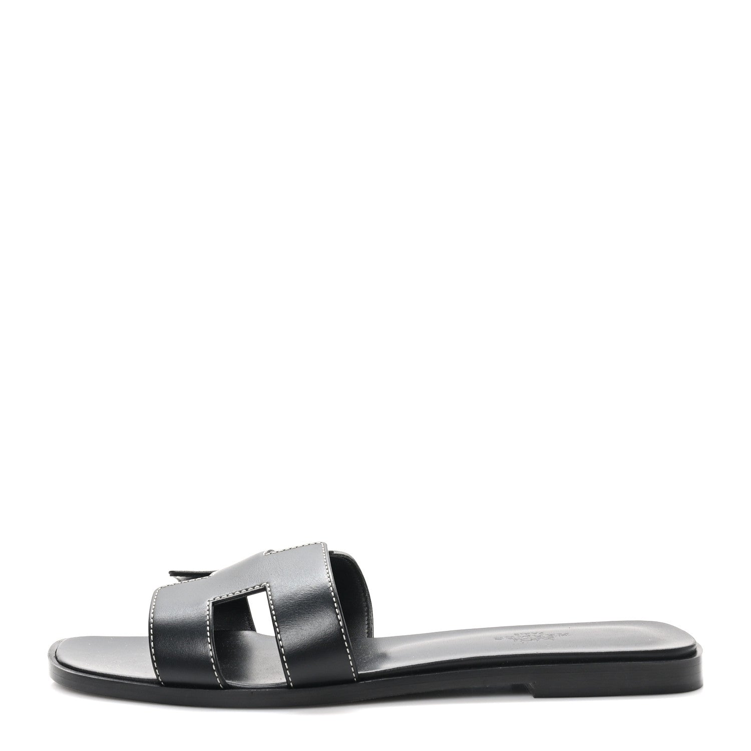 Box Calfskin Oran Sandals 39.5 Black