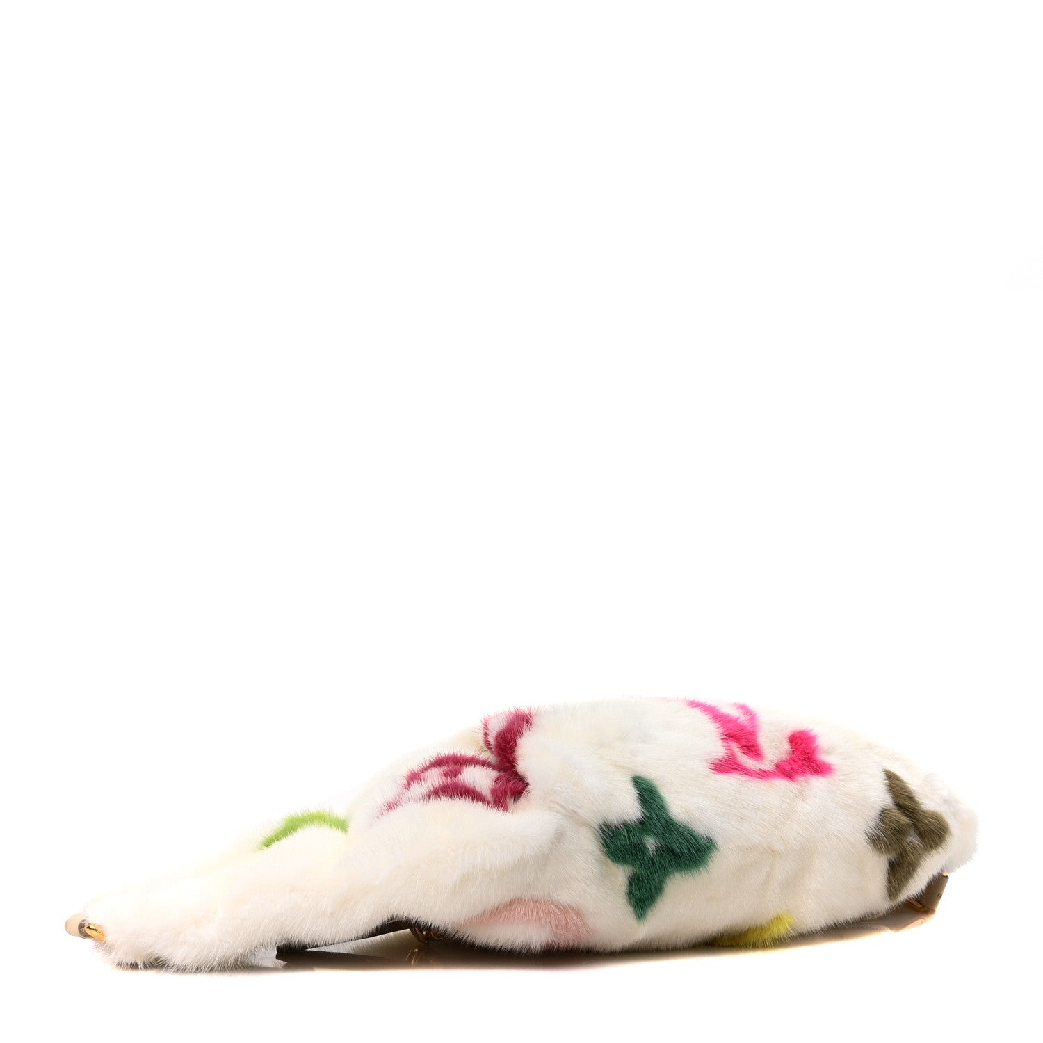 LV X TM Mink Ostrich Monogram Bum Bag White Multicolor