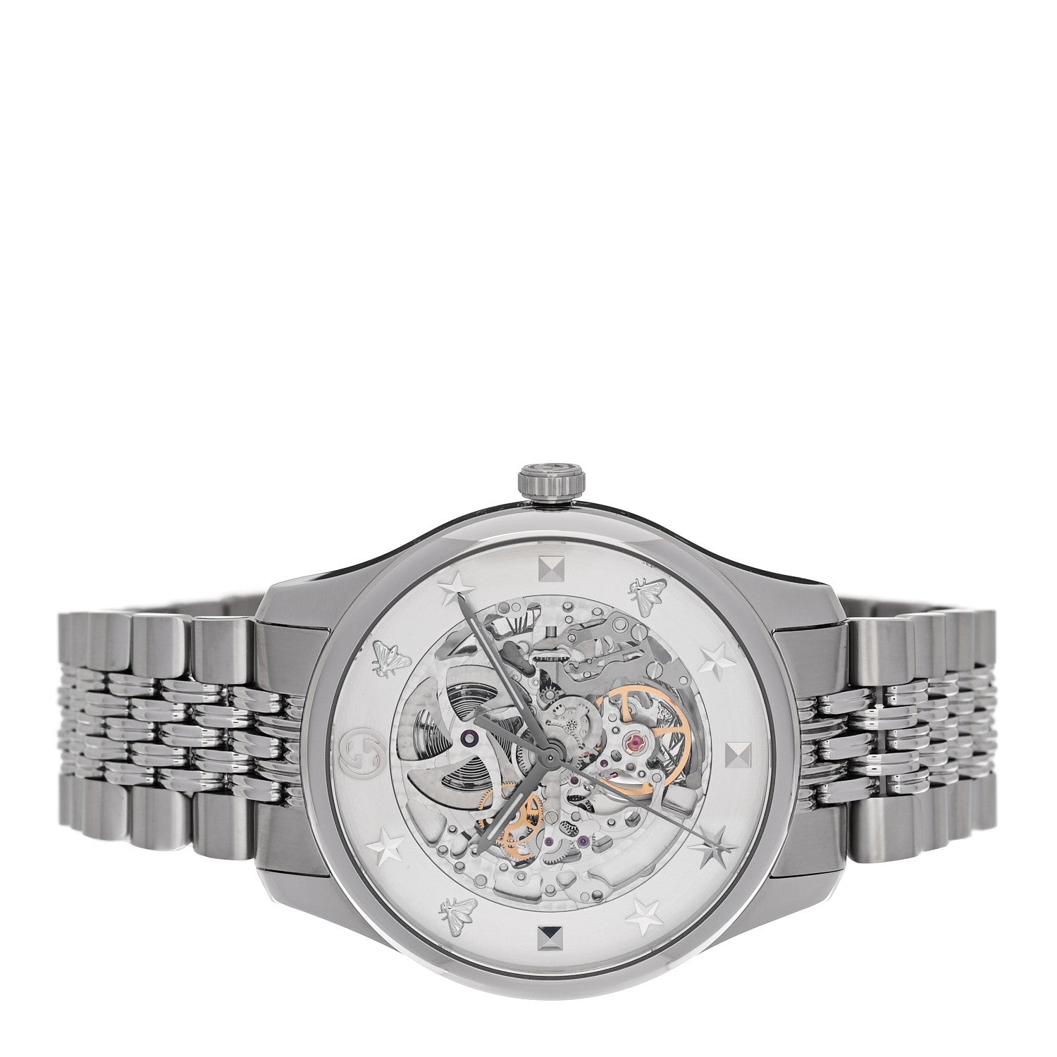 Stainless Steel 40mm G-Timeless Skeleton Charm Automatic Watch