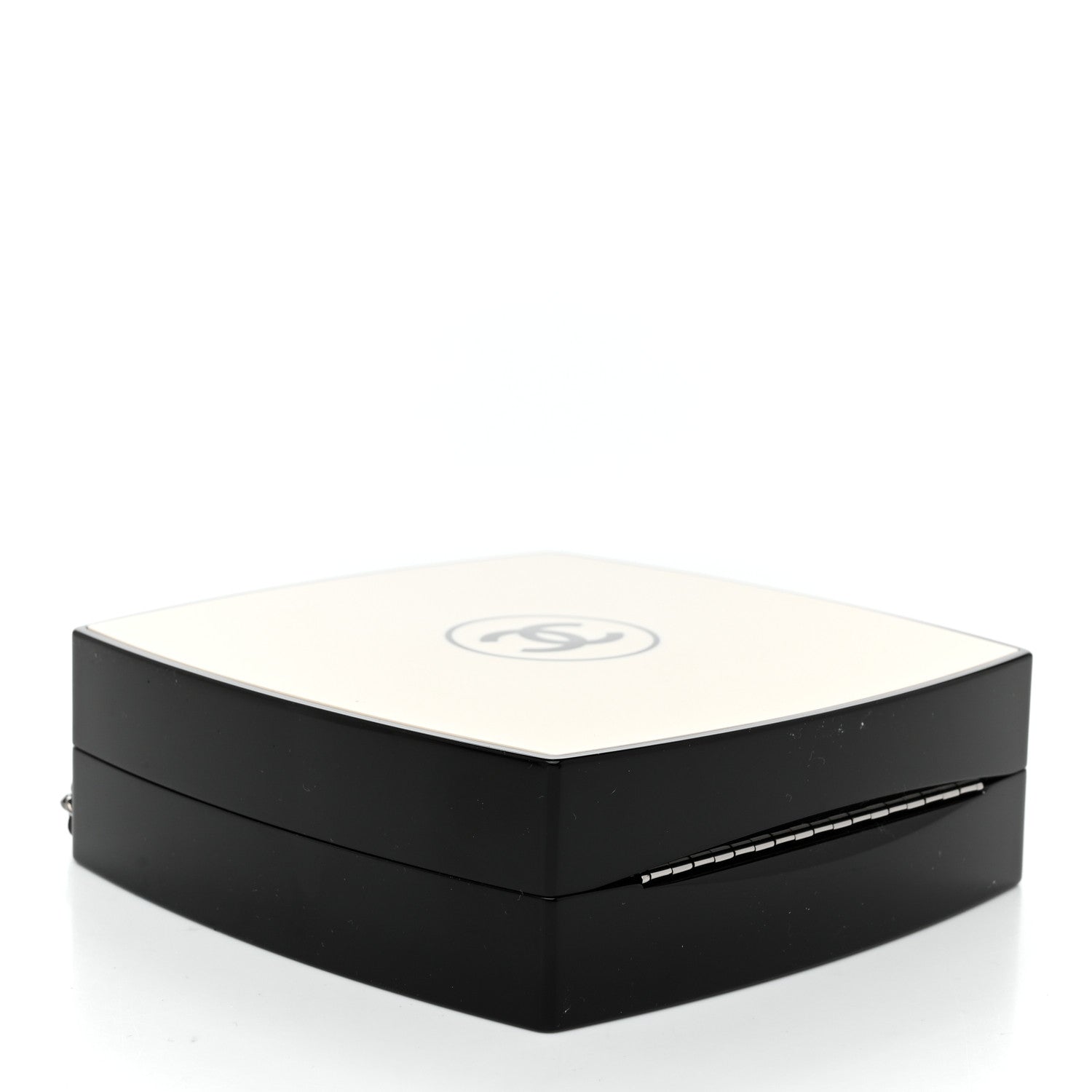Plexiglass Compact Box Clutch Black Ivory