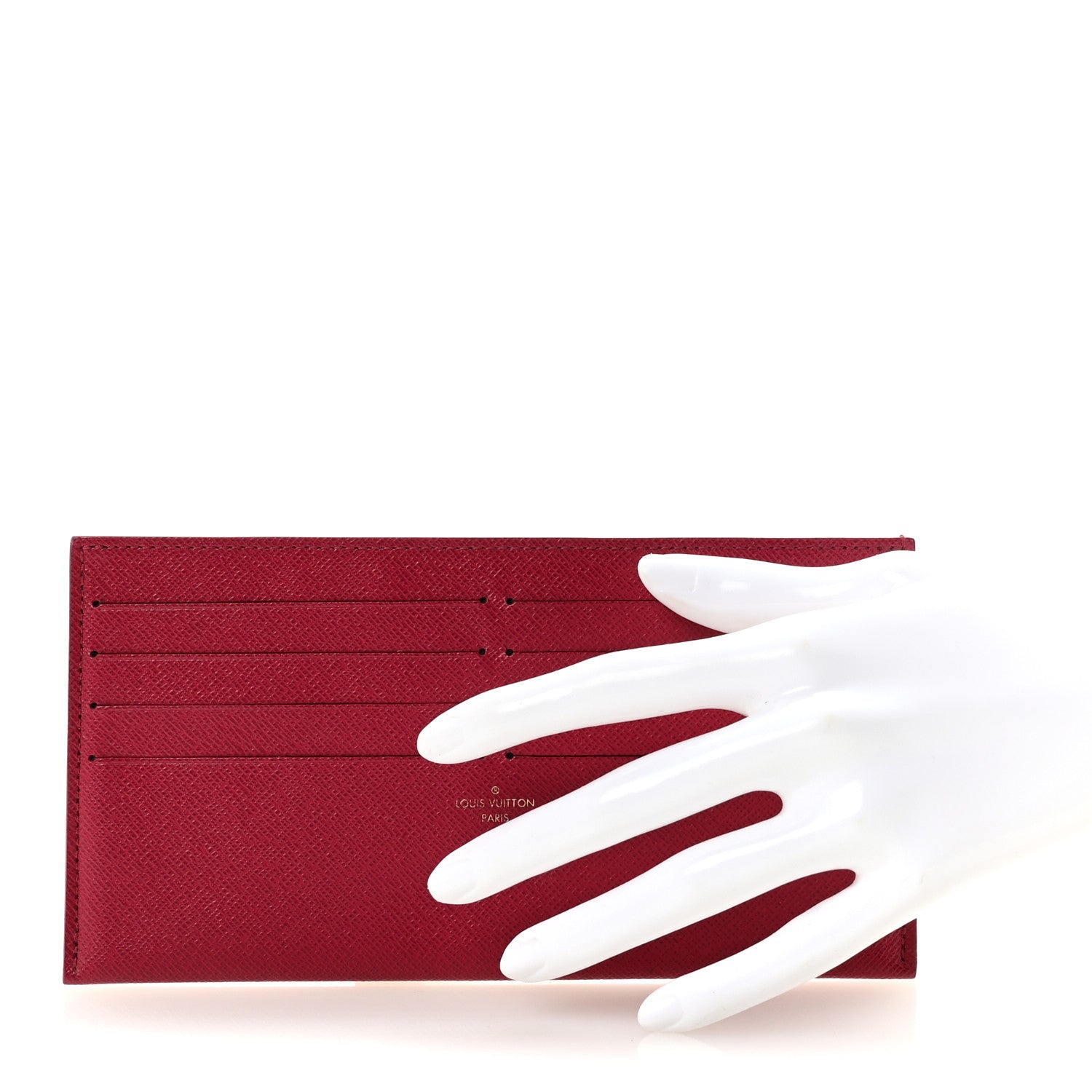 Calfskin Felicie Card Holder Insert Fuchsia