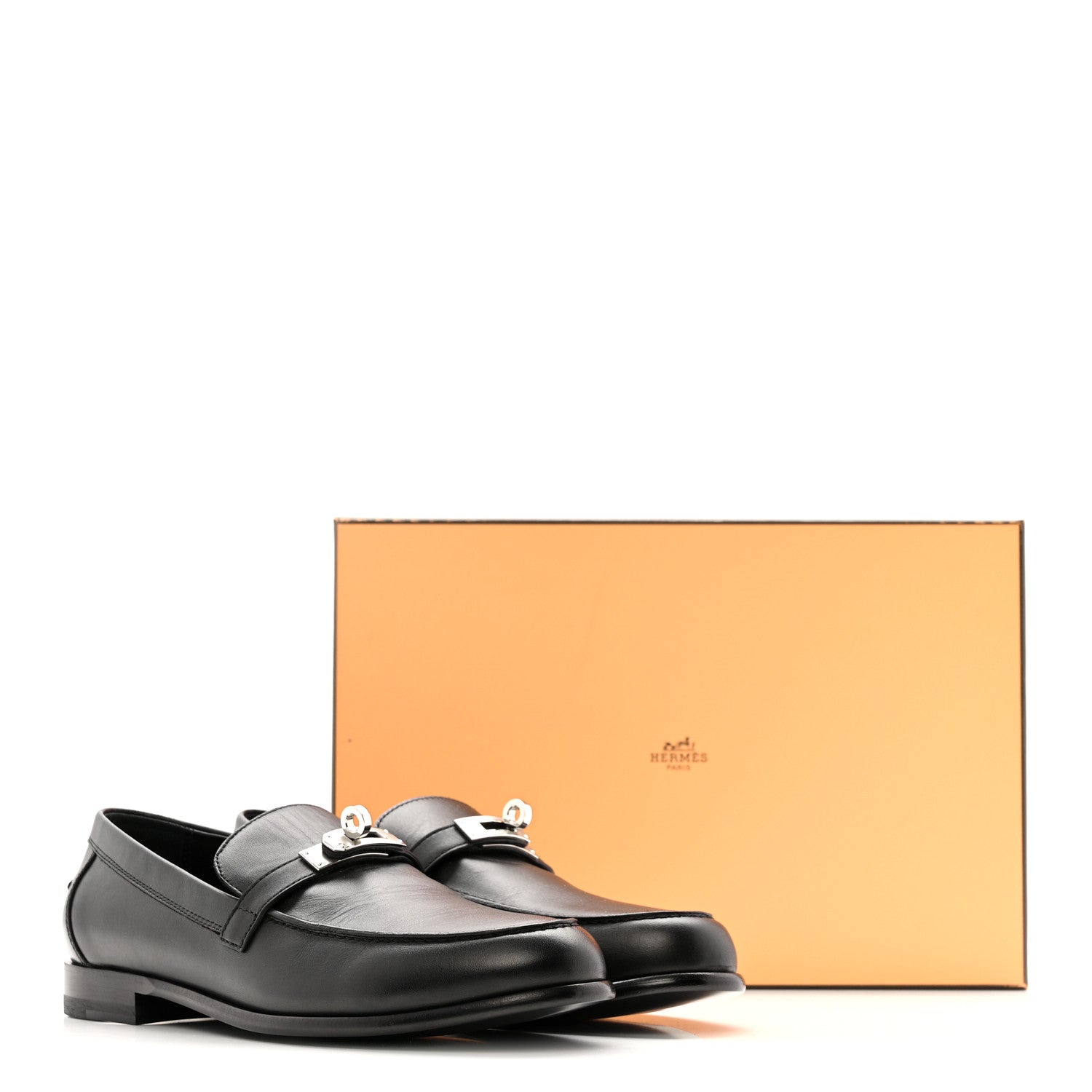 Calfskin Womens Destin Loafers 38.5 Black