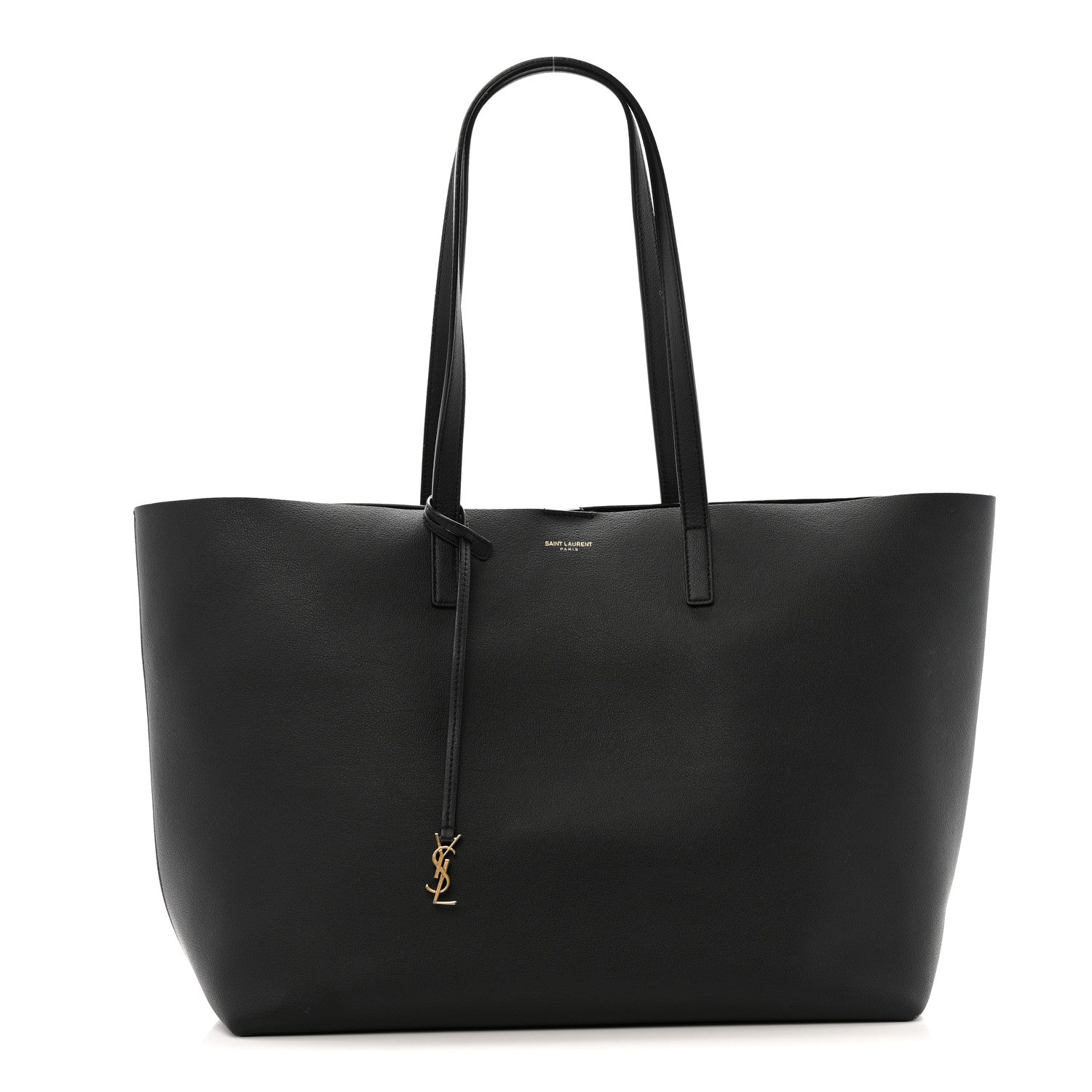 Calfskin Large Shopping Tote Black