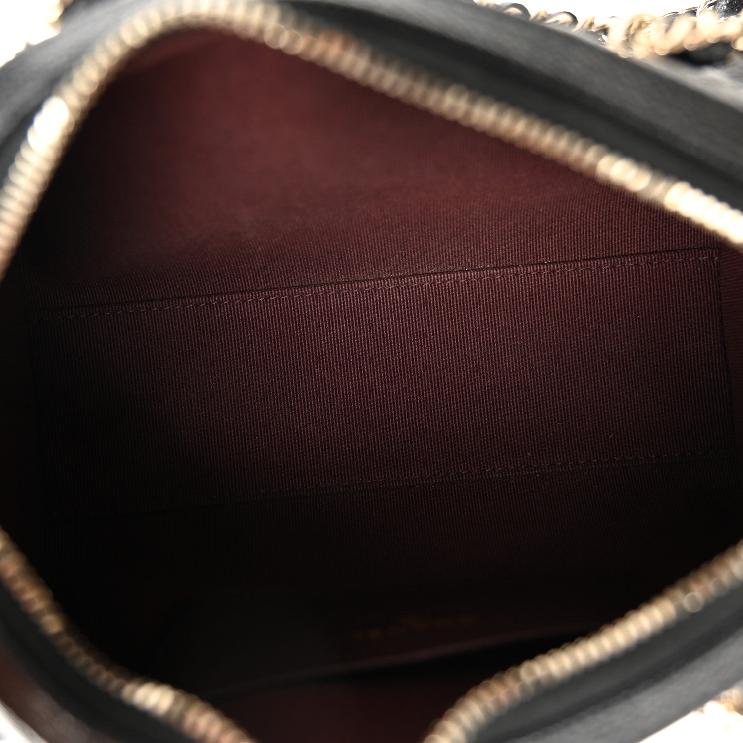 Caviar Quilted Barrel Clutch With Chain  Black
