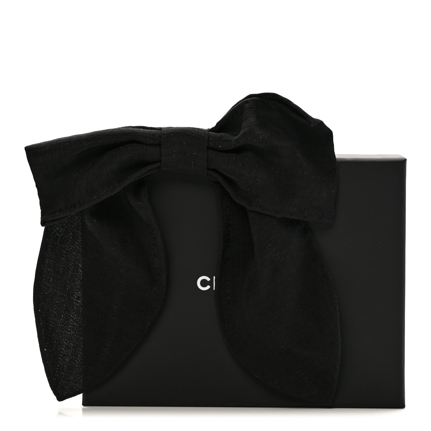 Silk Bow Hair Clip Black