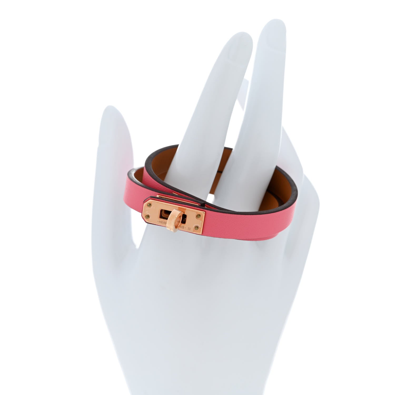 Swift Mini Kelly Double Tour Bracelet T2 Rose Azalee