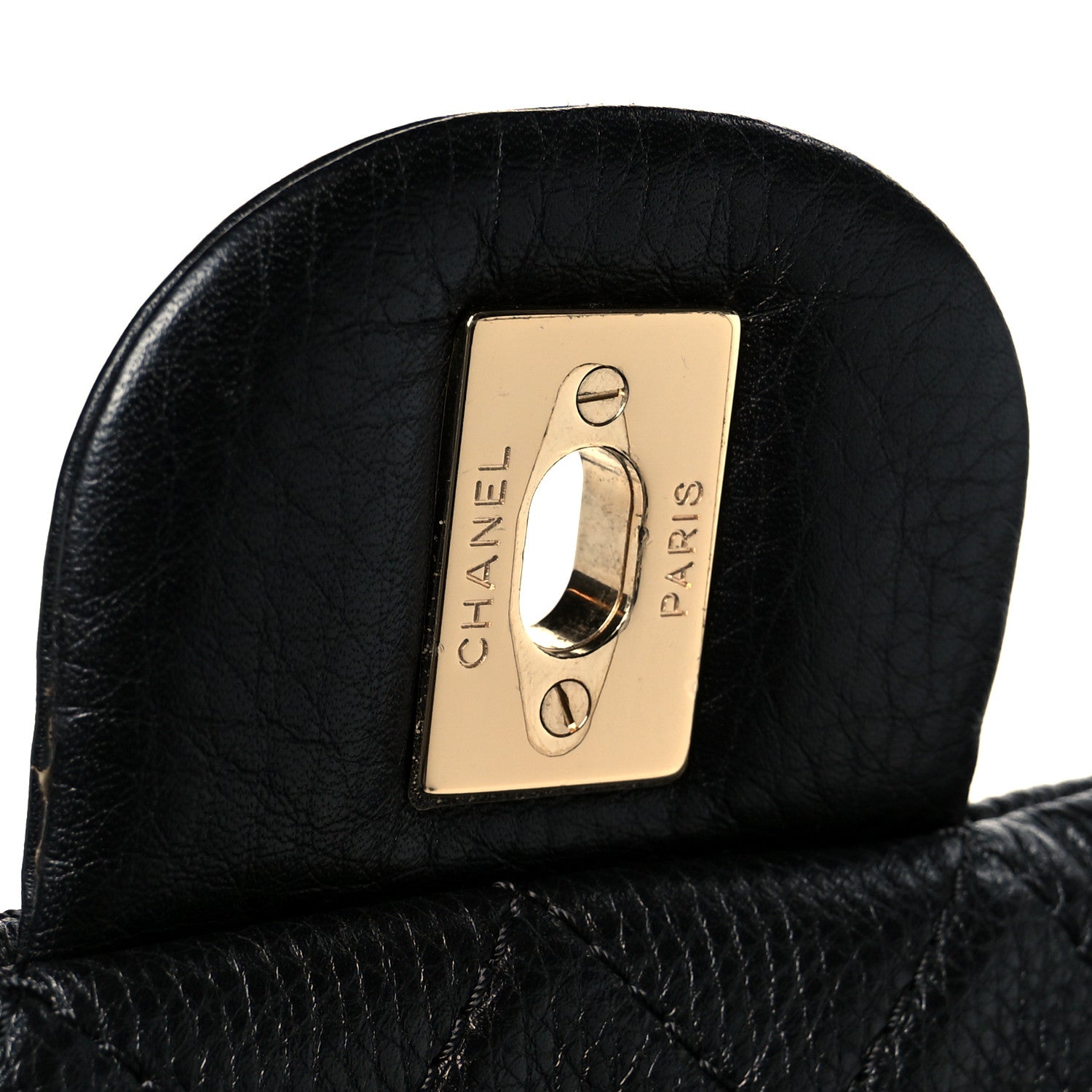 Calfskin Quilted XXL Travel Flap Bag Black