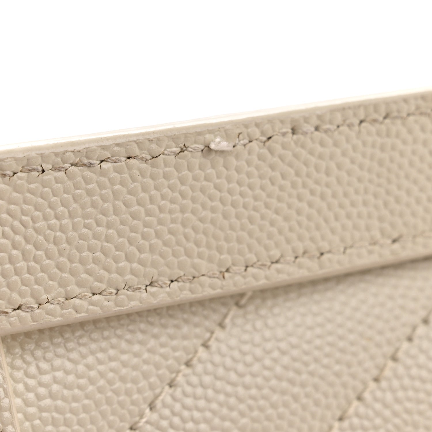 Grain De Poudre Textured Mixed Matelasse Medium Triquilt Monogram Satchel Crema Soft