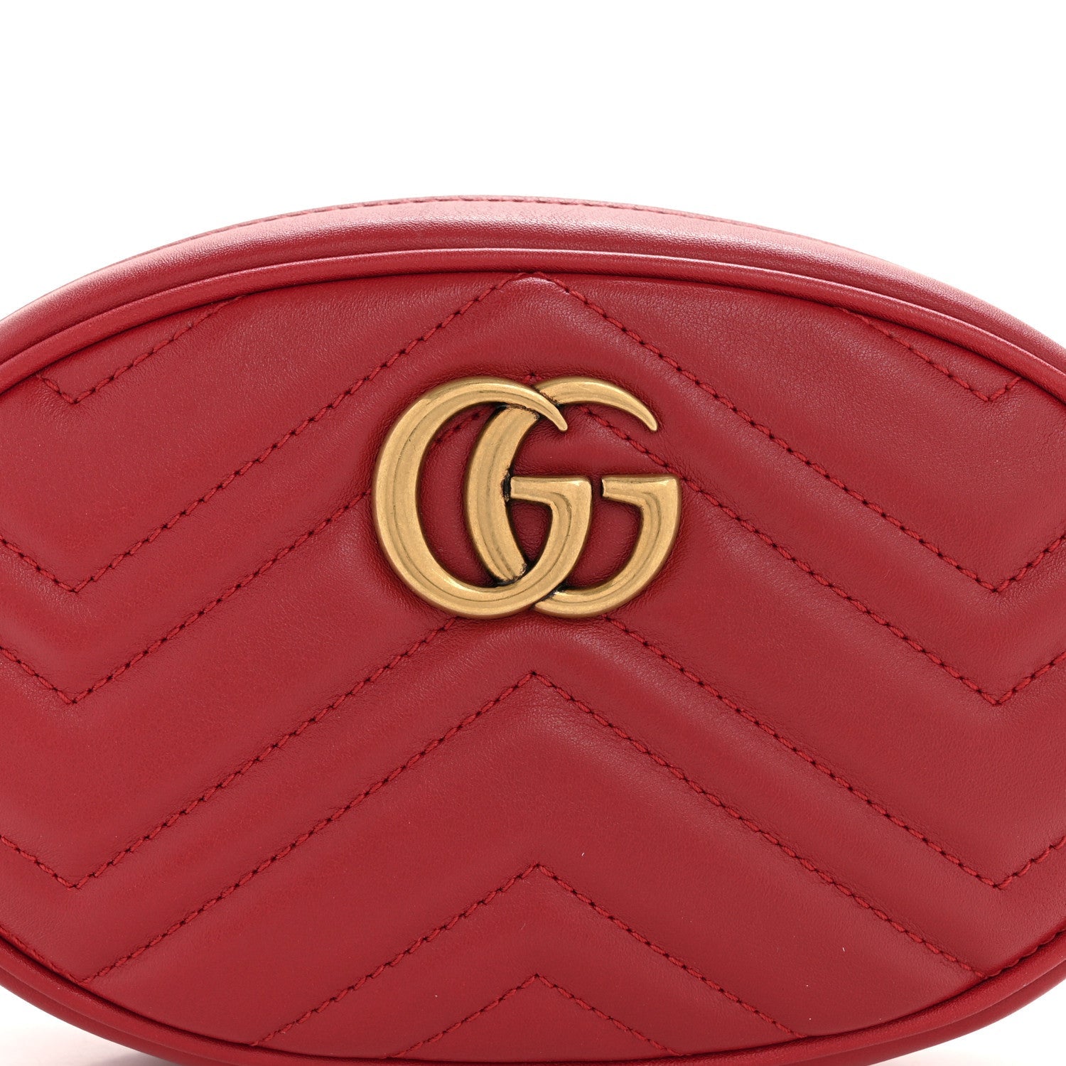 Calfskin Matelasse GG Marmont Belt Bag 75 30 Hibiscus Red