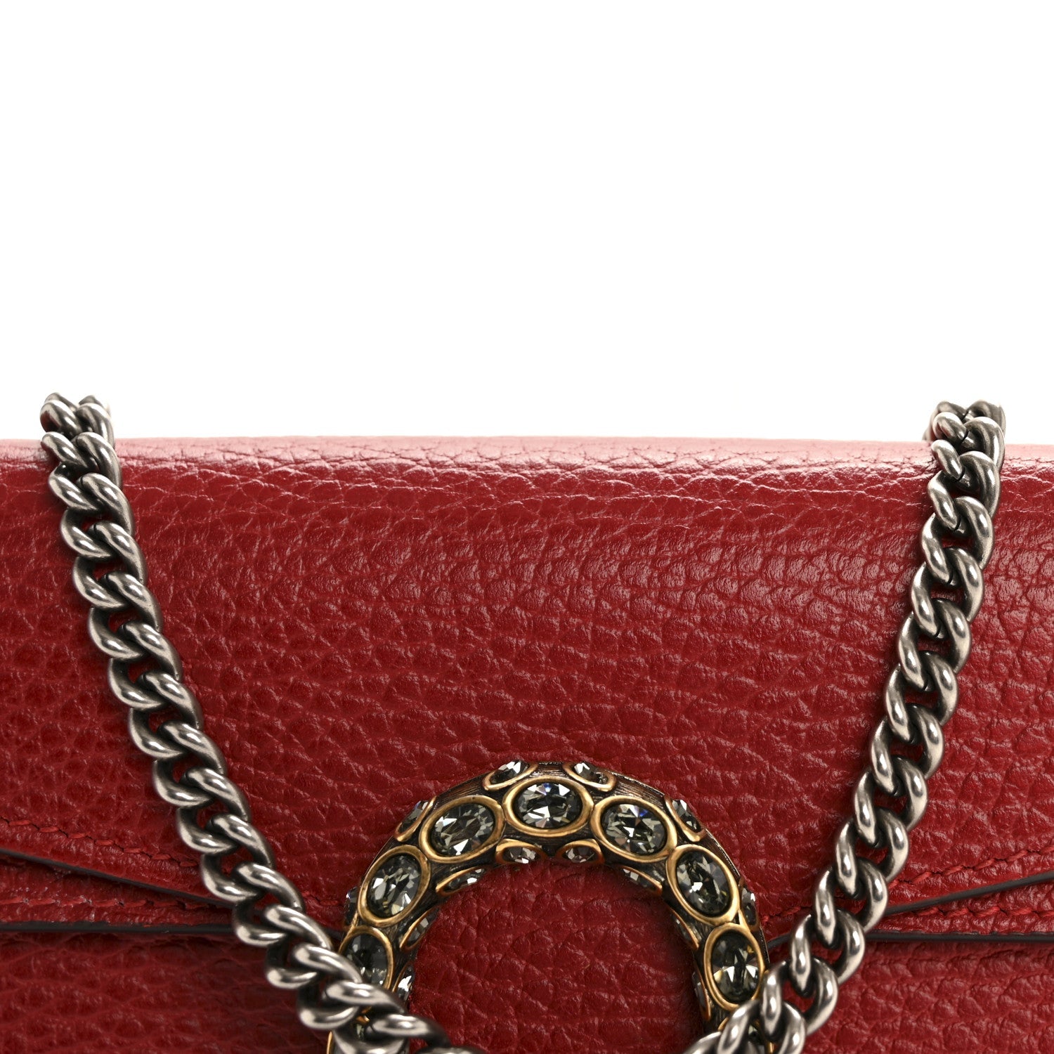 Calfskin Super Mini Dionysus Shoulder Bag Hibiscus Red