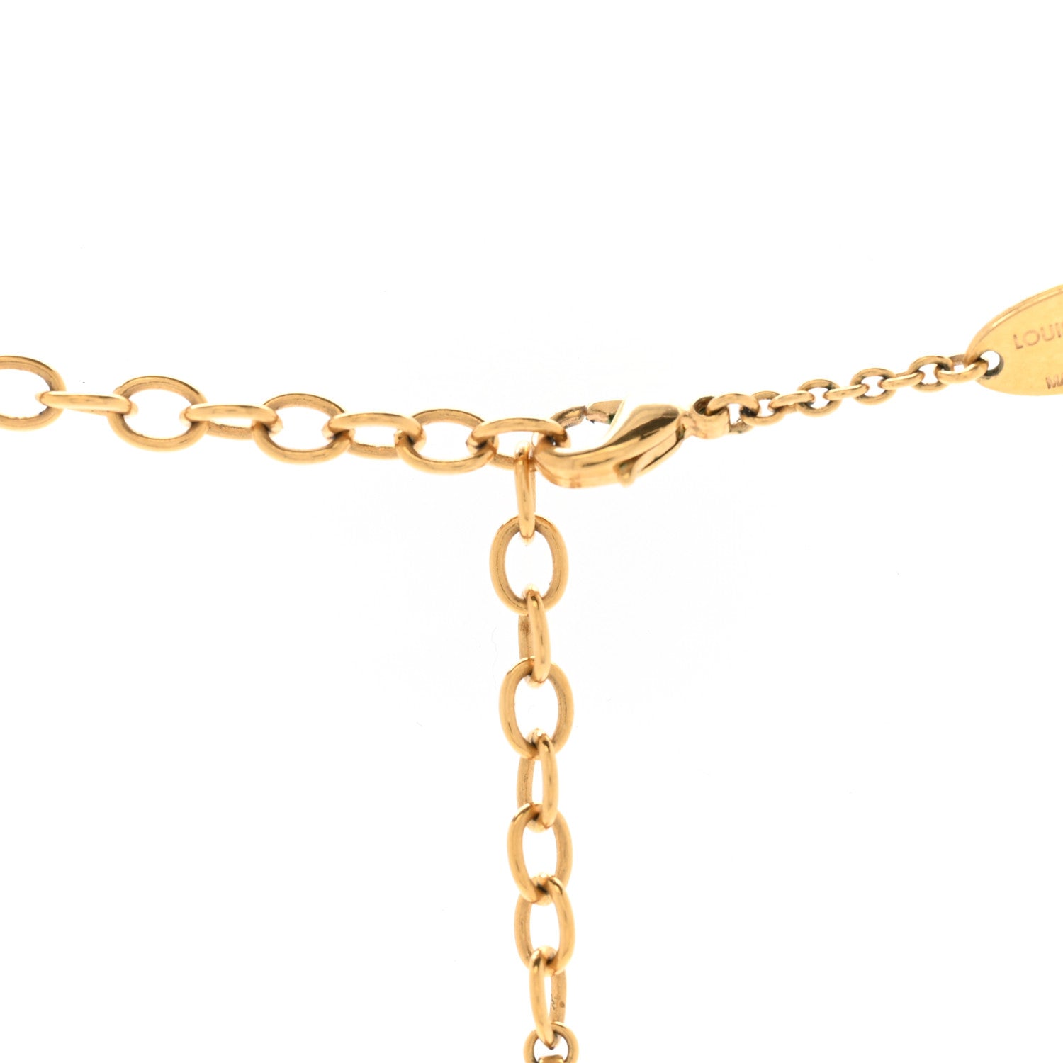 Metal L to V Necklace Gold Silver