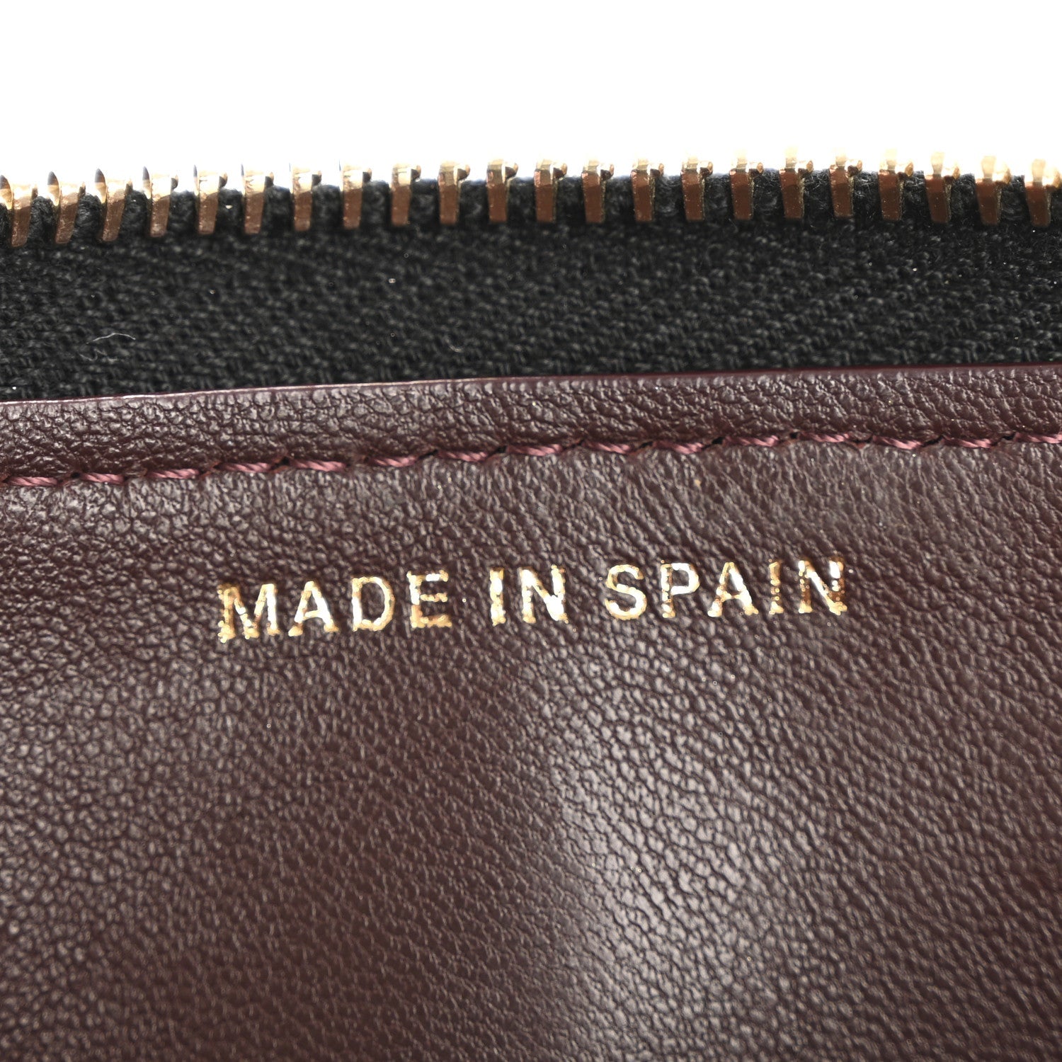 Lambskin Quilted Medium Zip Around Wallet Black