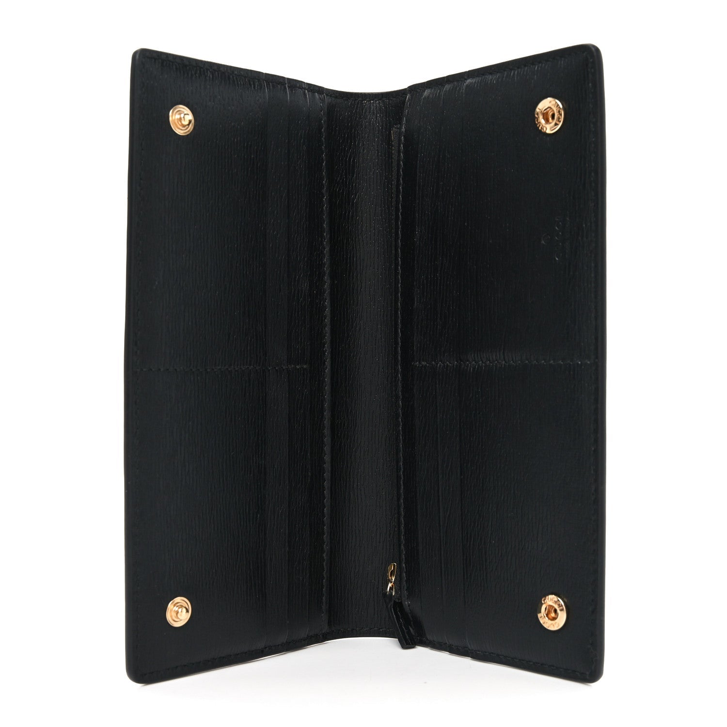 New Shanghai Calfskin Continental Wallet Black