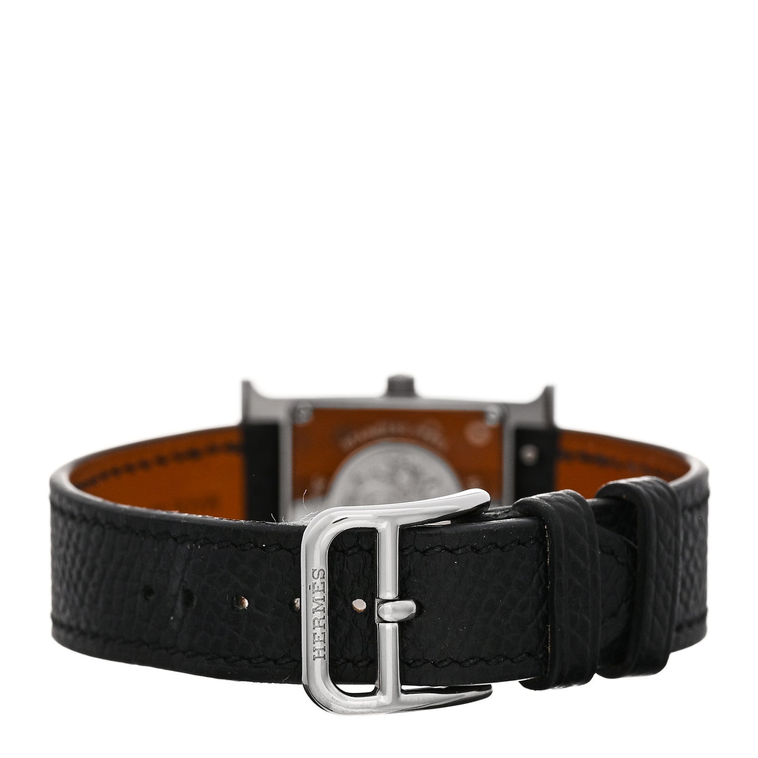 Stainless Steel Epsom 21mm Heure H Hour Quartz Watch Noir