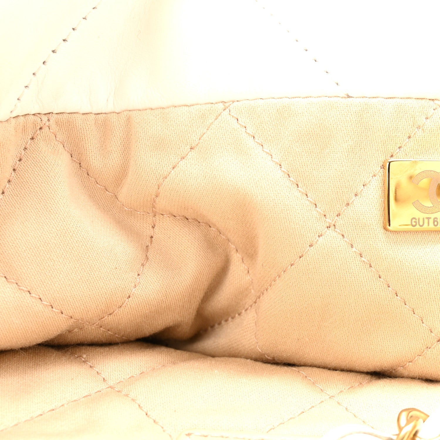 Calfskin Quilted Small Chanel 22 White