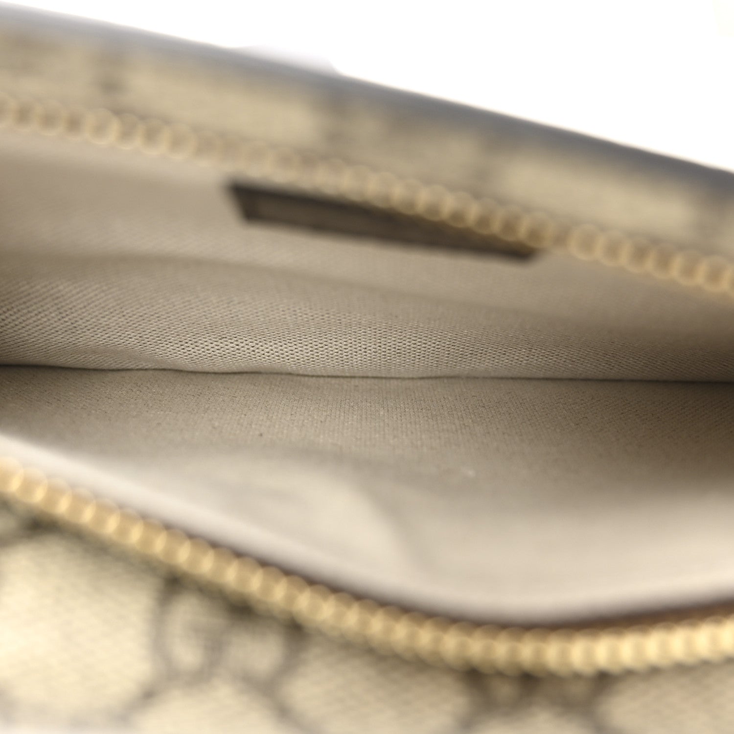 GG Supreme Monogram Textured Dollar Calfskin Blondie Belt Bag Beige Ebony New Acero