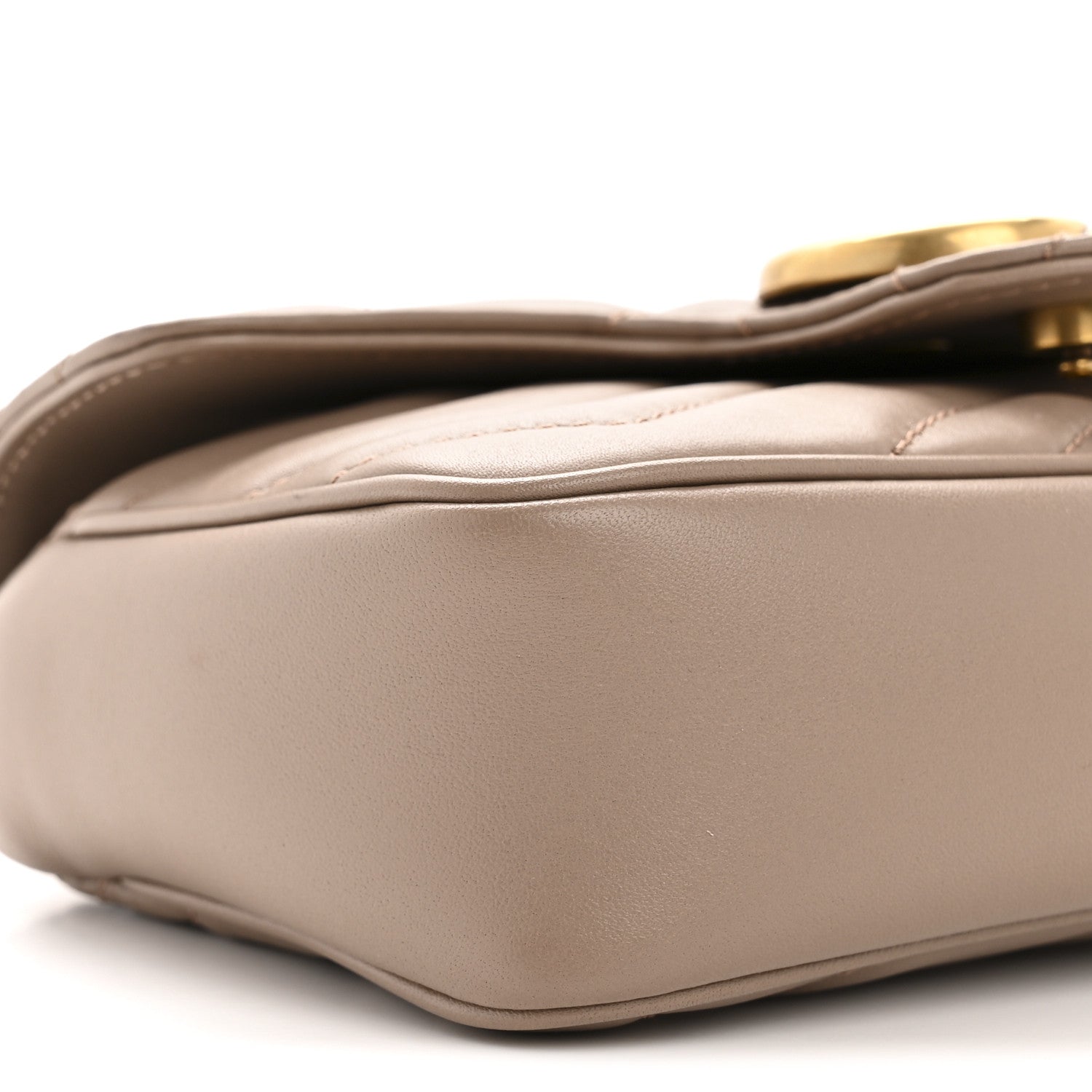 Calfskin Matelasse Super Mini GG Marmont Shoulder Bag Porcelain Rose