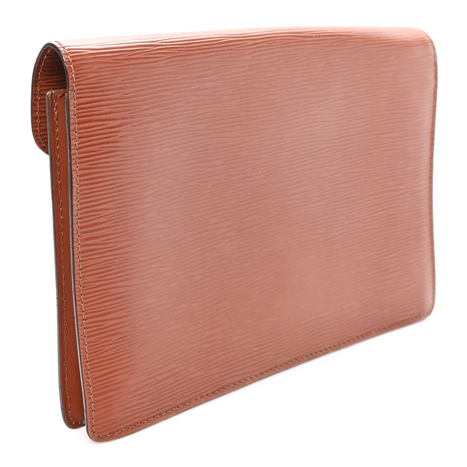 Epi Pochette Sellier Dragonne Clutch Fawn