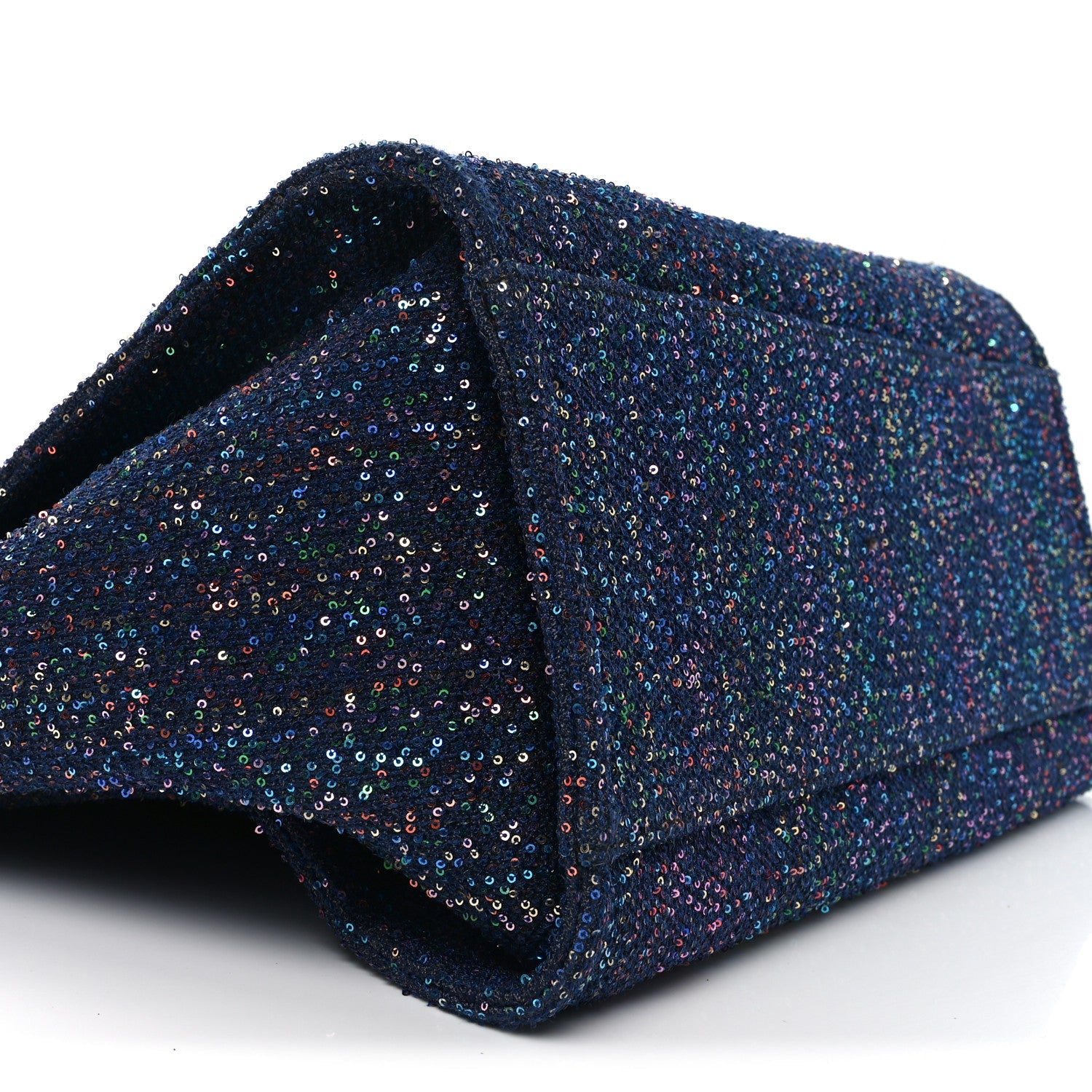 Calfskin Sequin Medium Deauville Tote Blue Multicolor