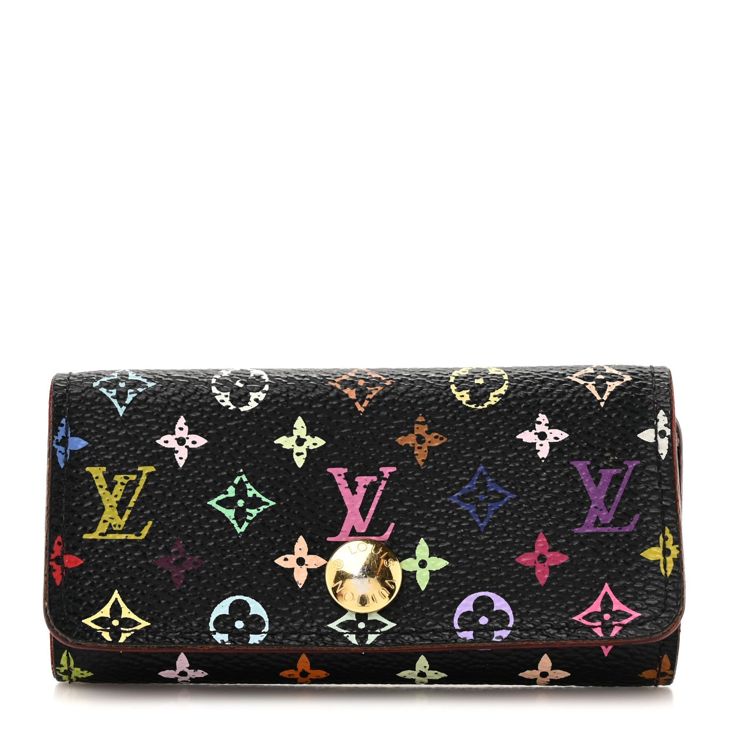 Monogram Multicolor Multicles 4 Key Holder Black Grenade