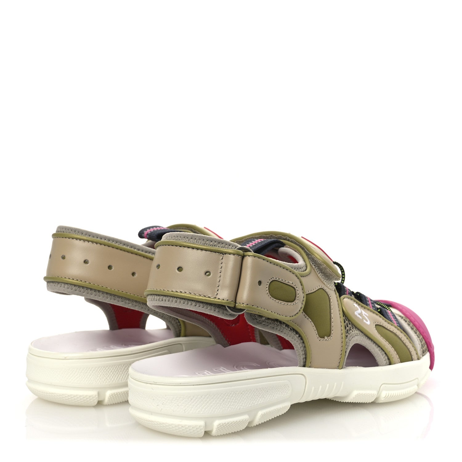 Mesh Fabric Tinsel Sport Sandals 36.5 Loess Sand Box Pink