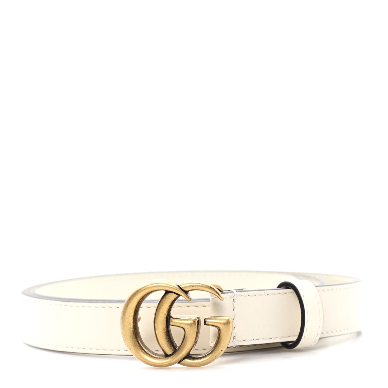 Calfskin Double G 20mm Belt 80 32 Mystic White
