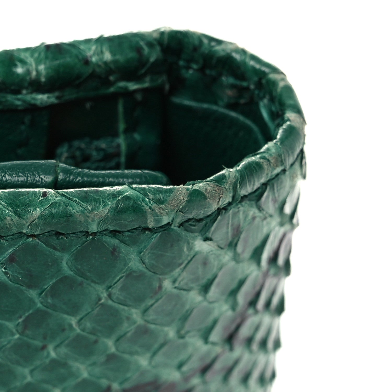 Snakeskin GG Marmont Card Case Green