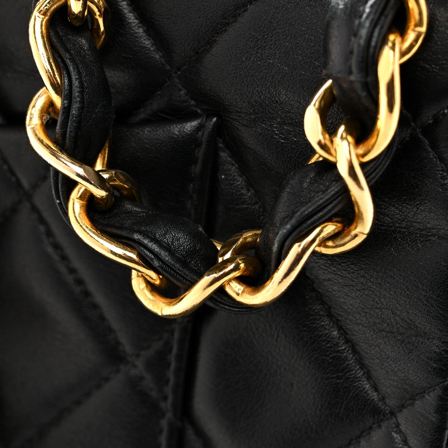 Lambskin Quilted XL Jumbo Single Flap Black