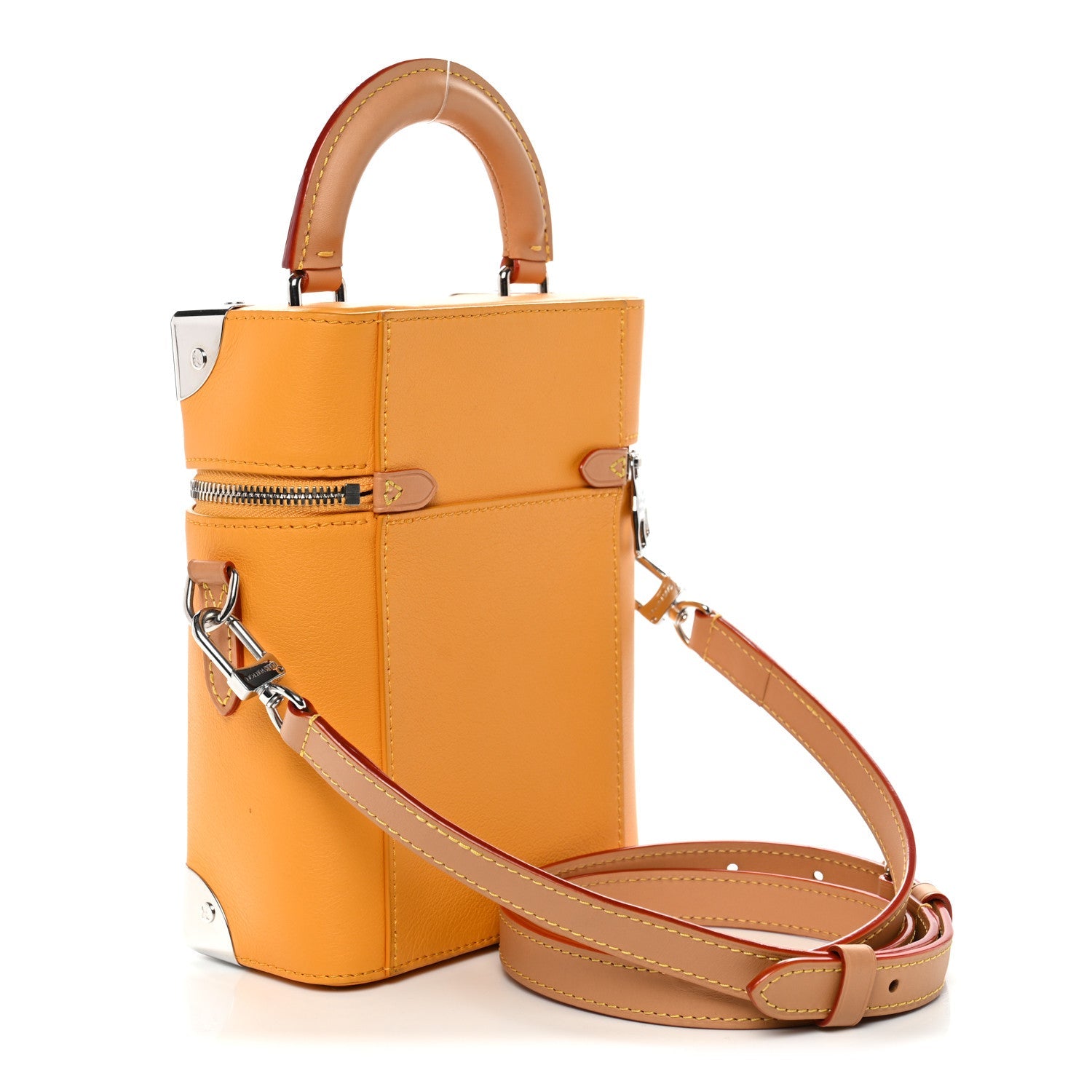 Calfskin N°7 Vertical Box Trunk Yellow