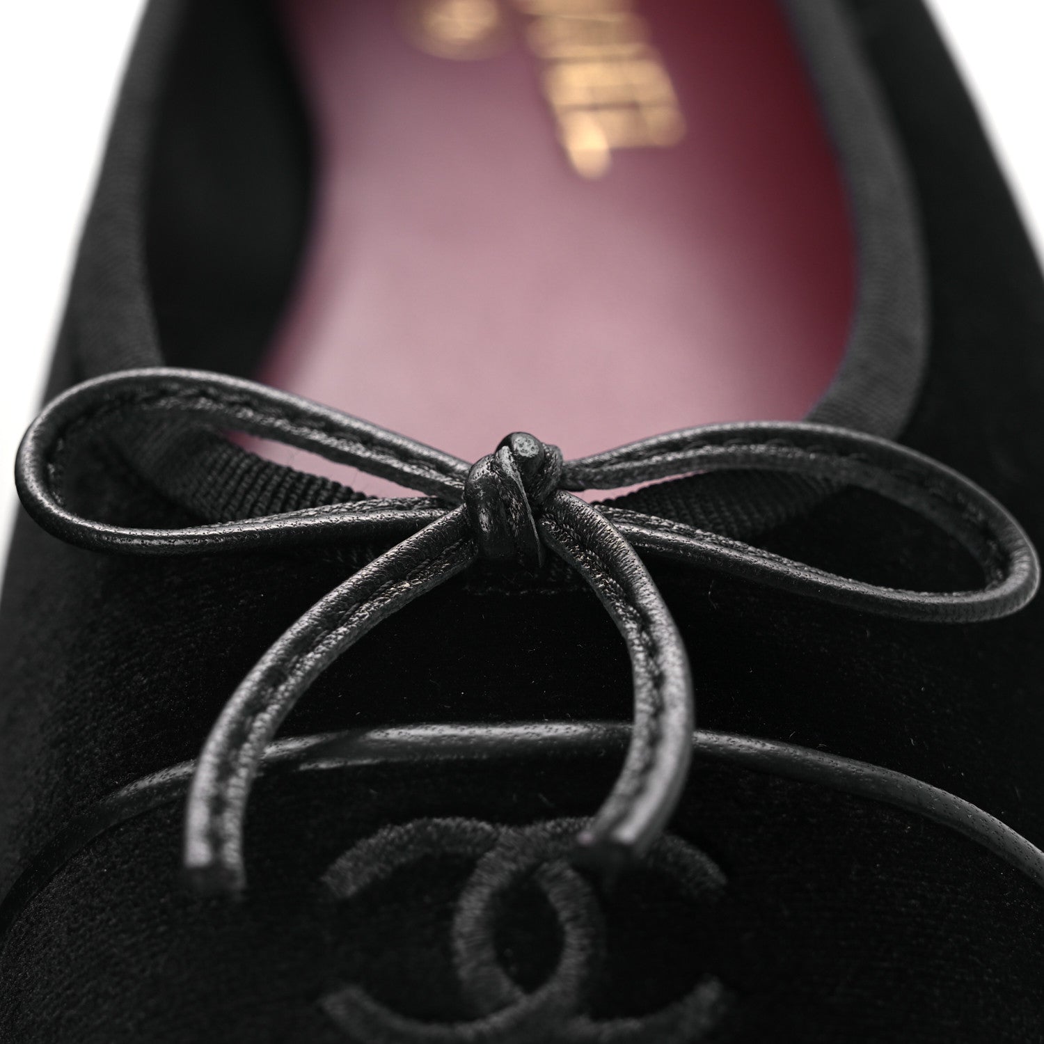 Velvet Cap Toe Ballerina Flats 40 Black