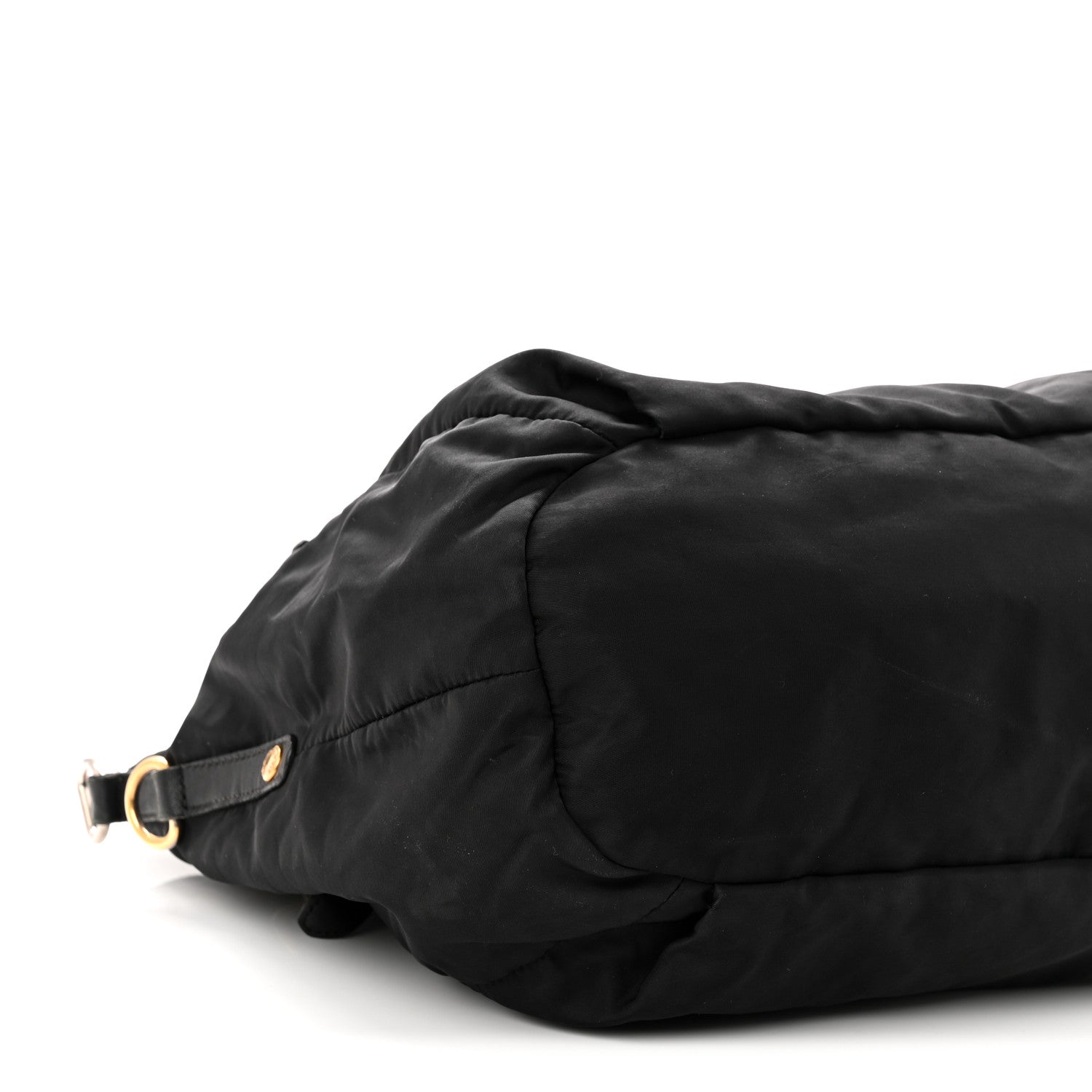 Tessuto Nylon Vitello Daino Shopping Satchel Black